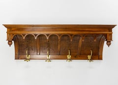 French Walnut and Bronze Coat & Hat Rack Louis XIII Style, French, circa 1900
