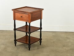 French Walnut and Ebonized Etagere