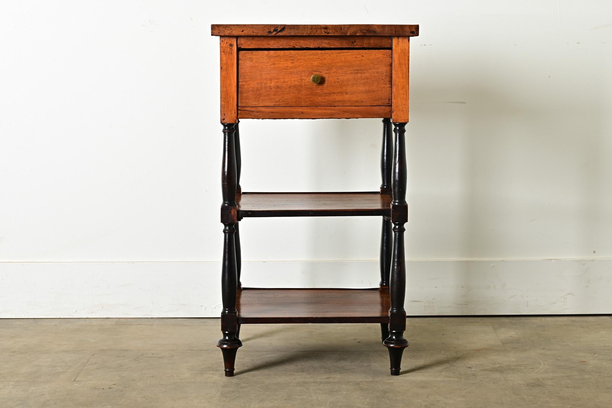 Napoleon III French Walnut and Ebonized Etagere For Sale
