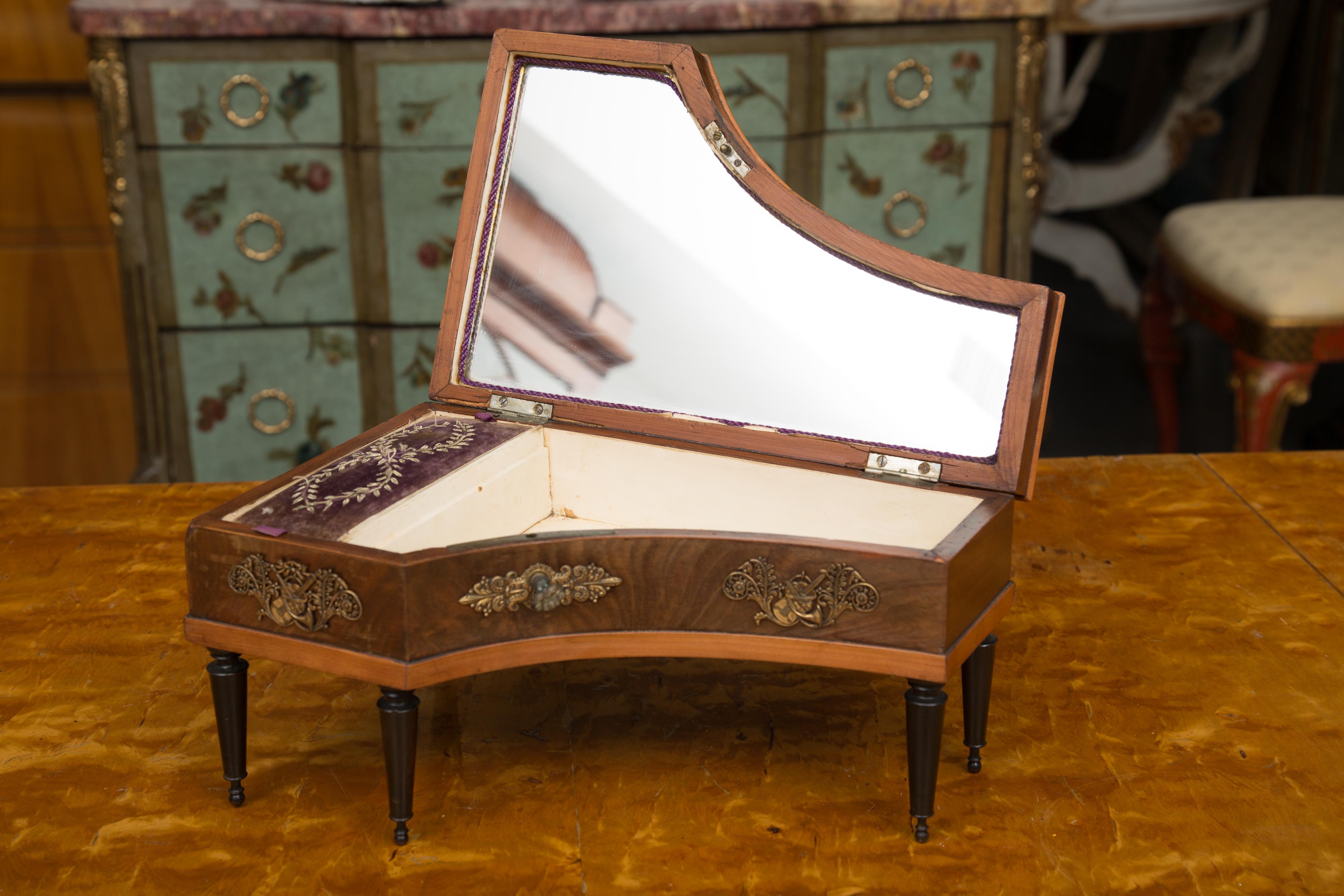 French Walnut and Inlaid Miniature Piano For Sale 1