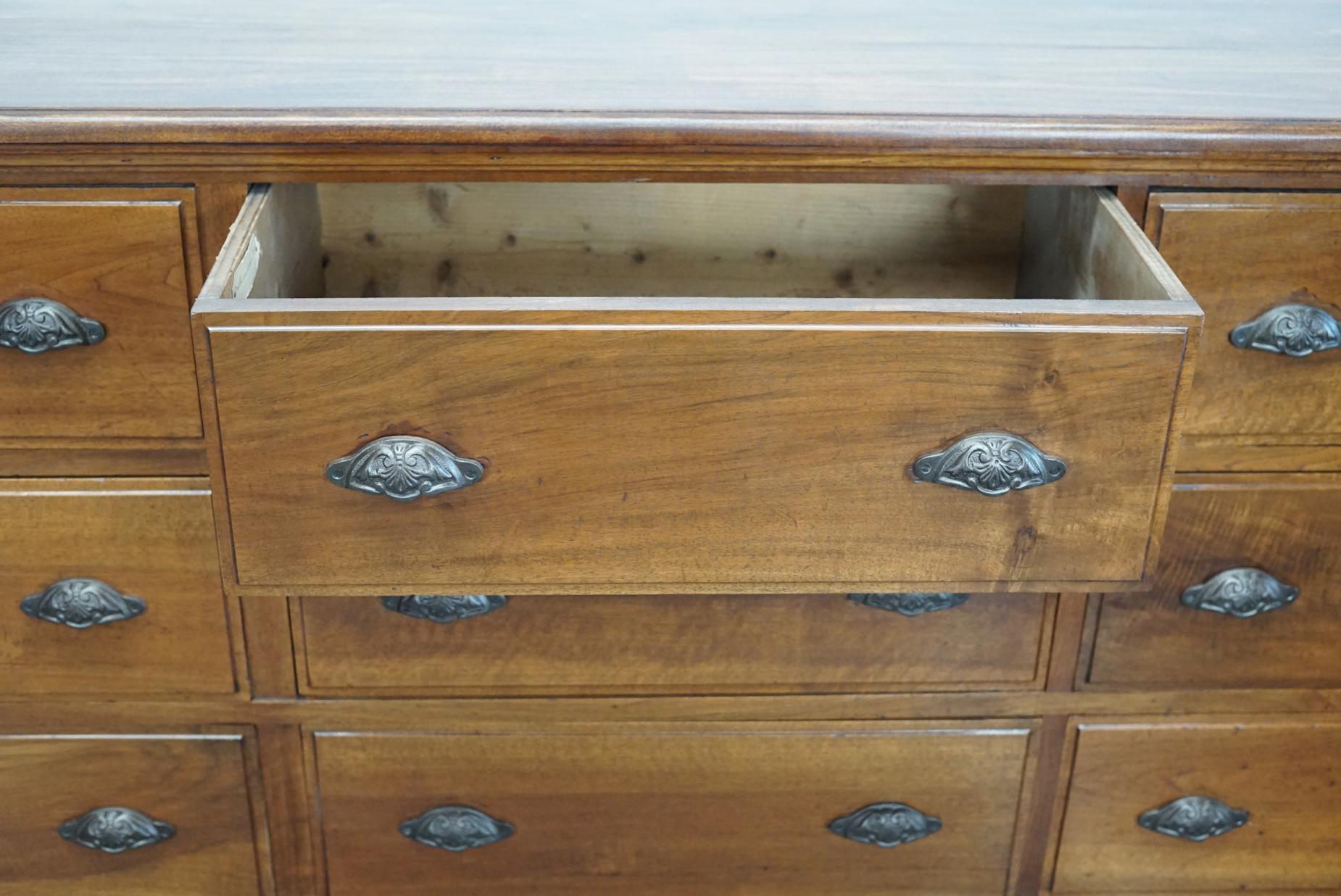 French Walnut and Oak Apothecary Cabinet, 1890s 4