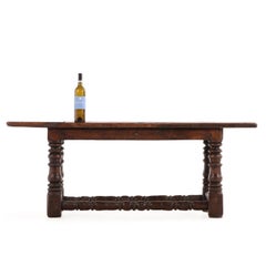 French Walnut and Oak Coffee Table, 18th C