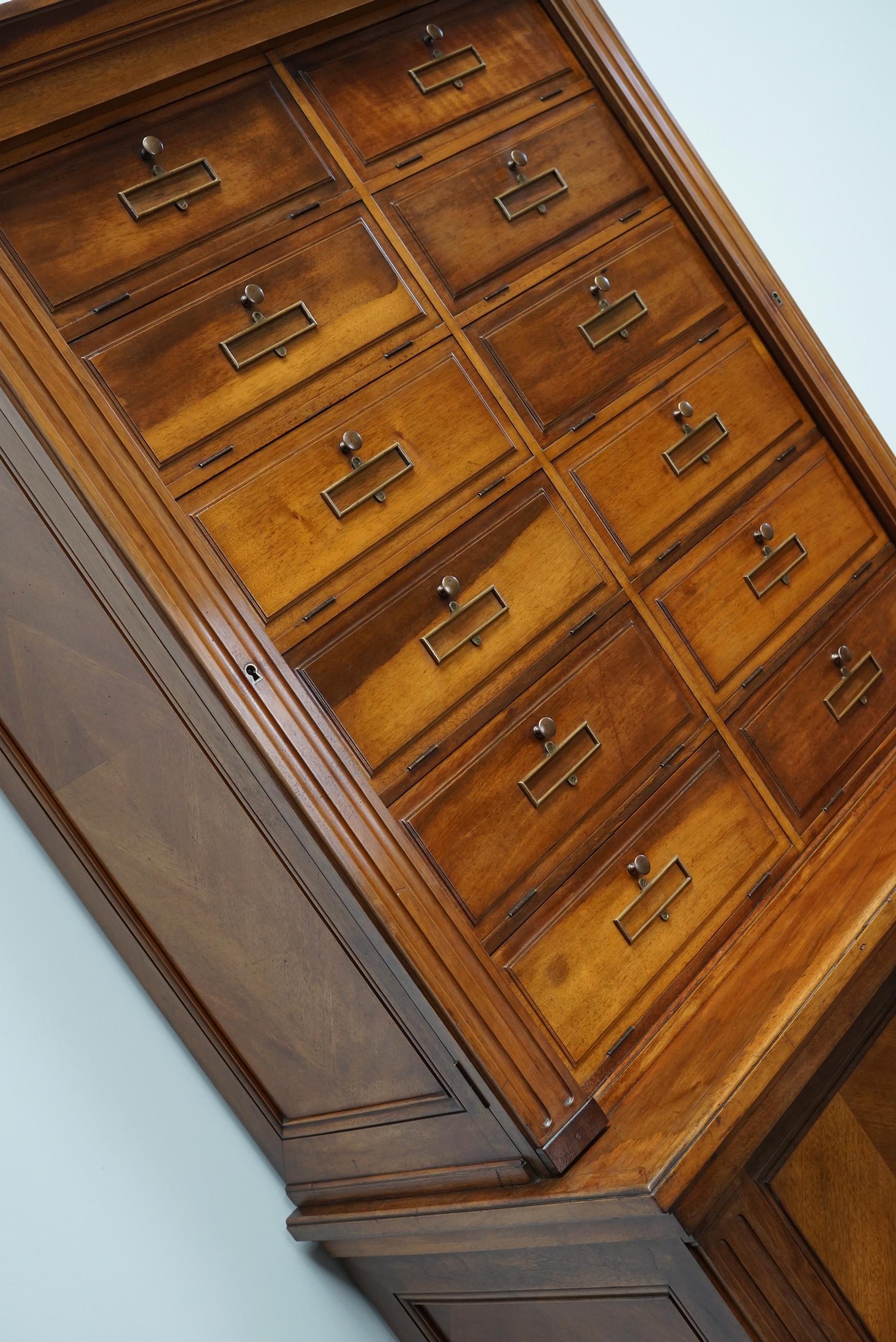 French Walnut Apothecary Cabinet / Filing Cabinet, 1920s For Sale 10