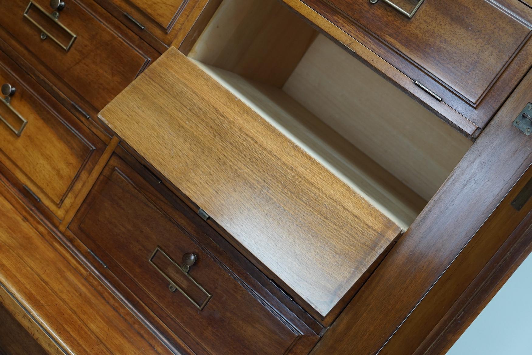 French Walnut Apothecary Cabinet / Filing Cabinet, 1920s For Sale 3
