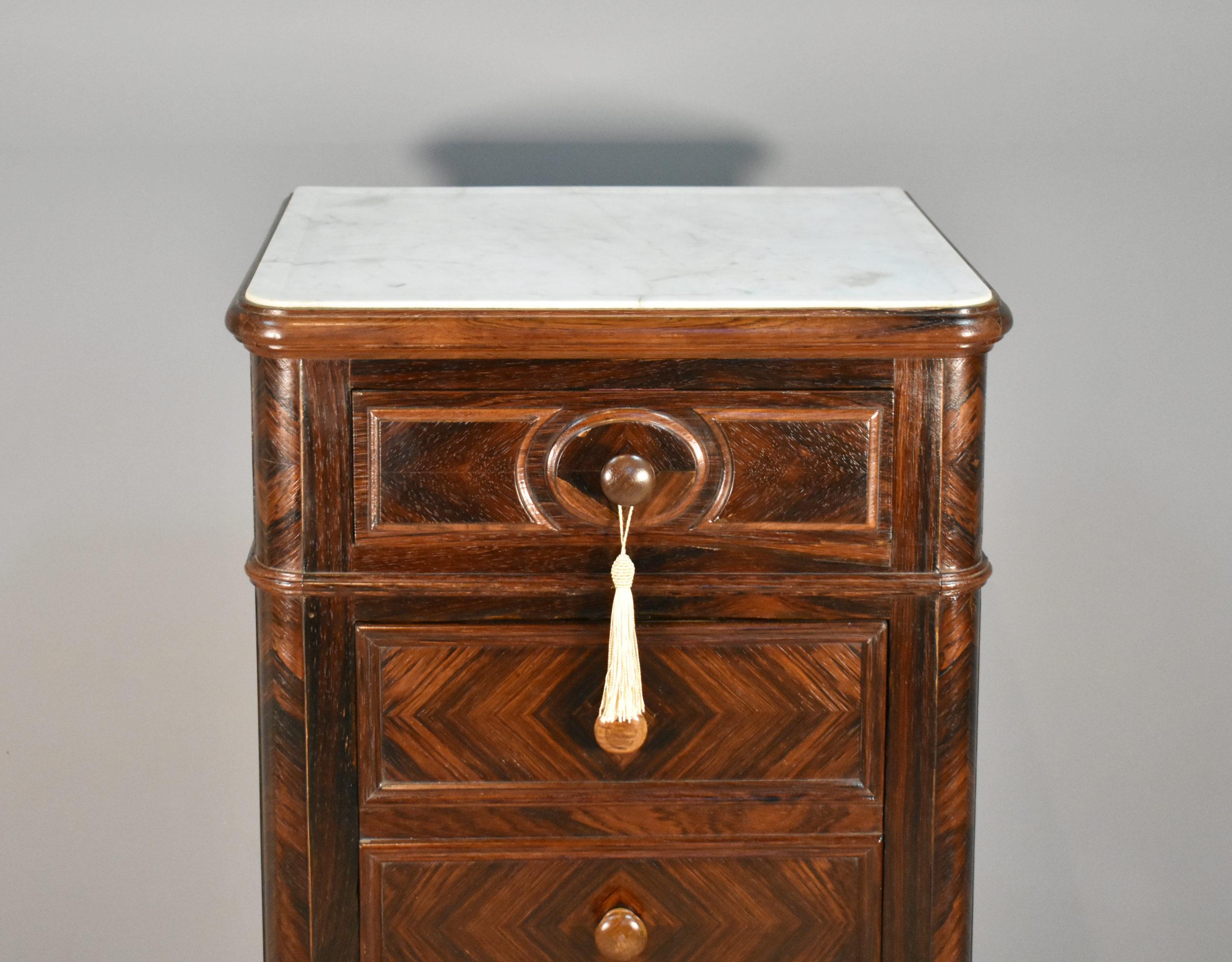 French Walnut Bedside Cabinet / Lingerie Chest 19th Century For Sale 2