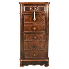 French Walnut Bedside Cabinet / Lingerie Chest 19th Century