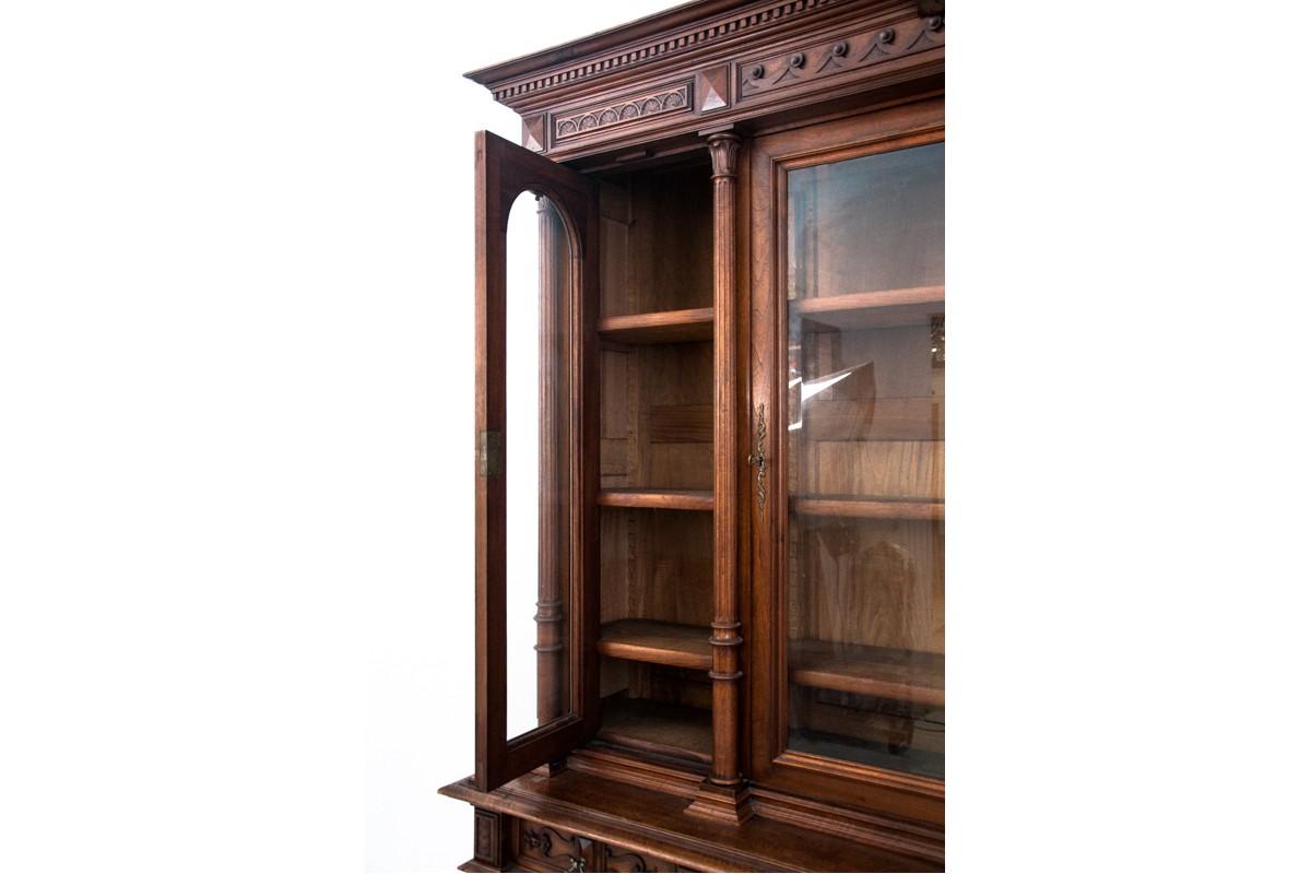 French Walnut Bookcase, circa 1880s 11