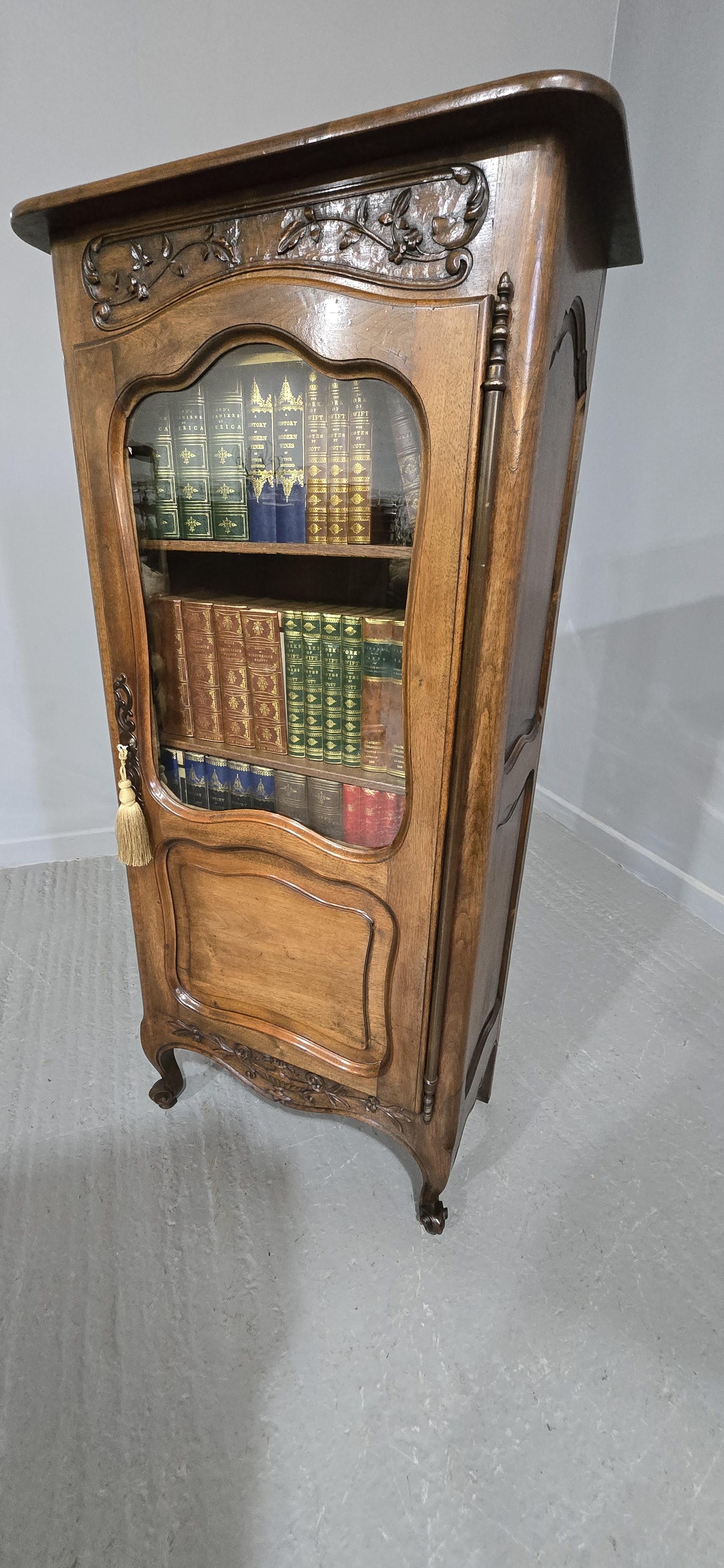 French Walnut Bookcase For Sale 1