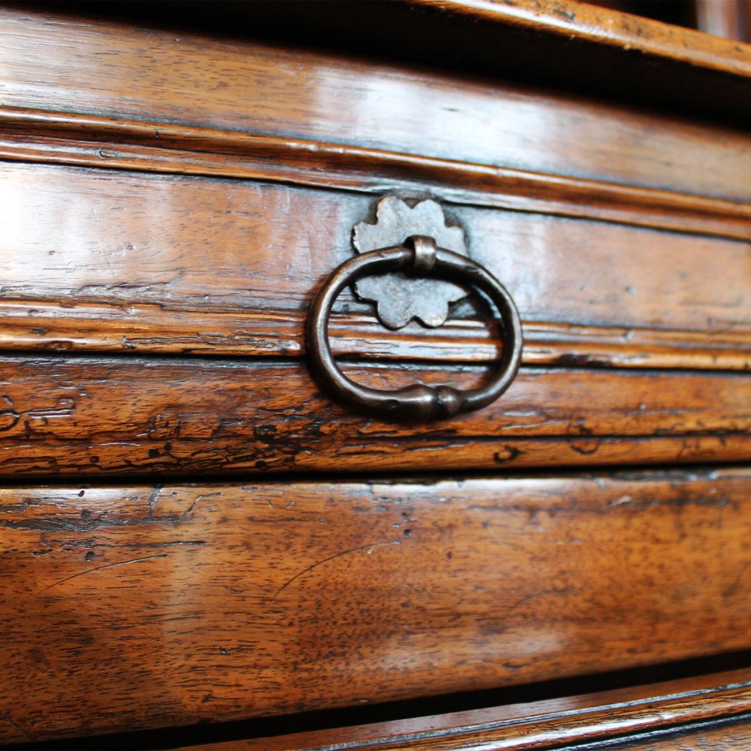 French Walnut Buffet with Ckock For Sale 5