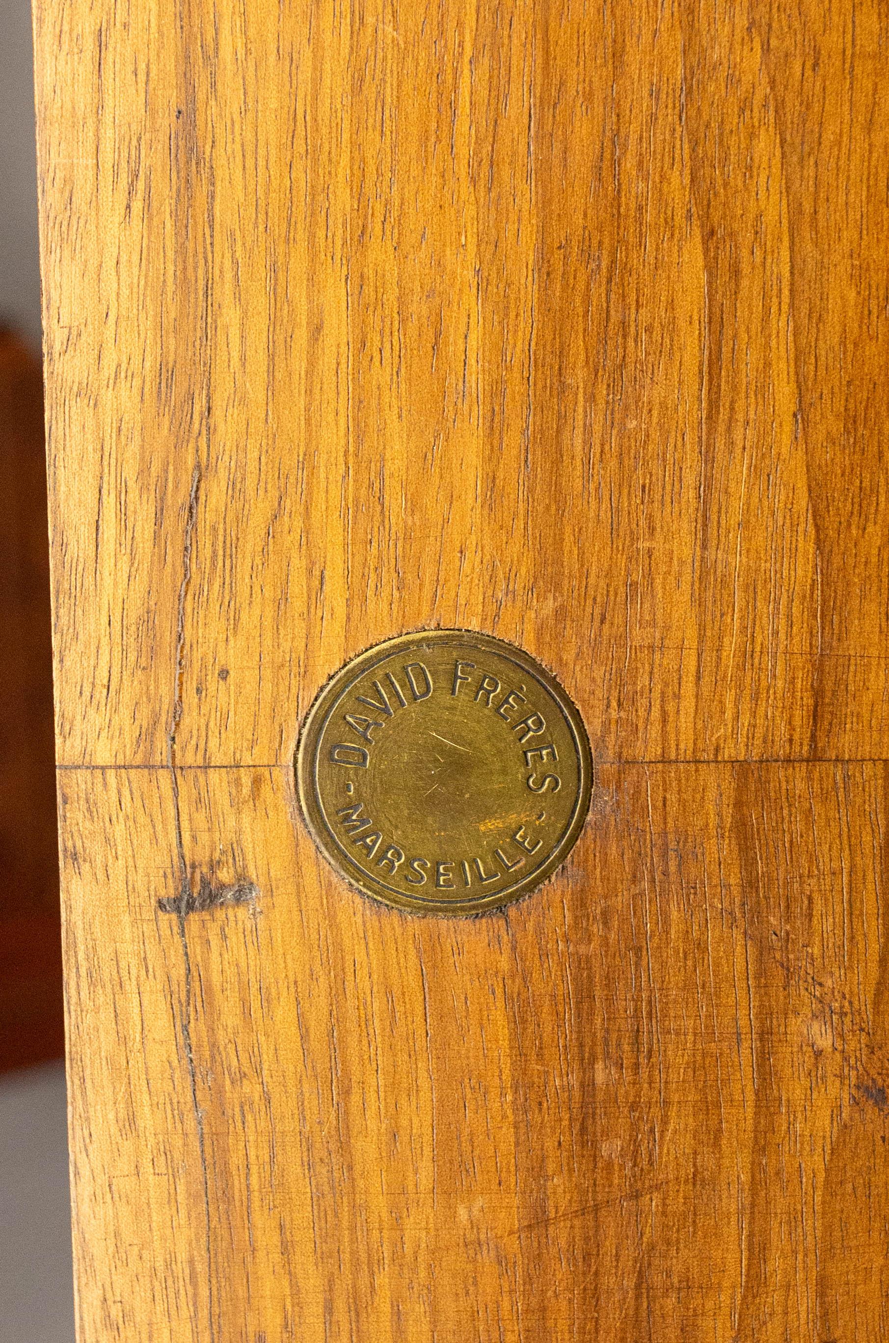 Mobile da scrivania in radica di noce francese con piano in marmo Meuble de Métier Art Déco circa 1920 in vendita 12