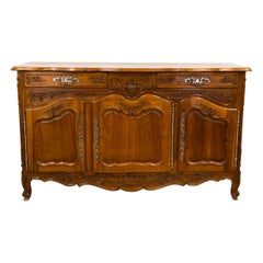 French Walnut Carved Buffet