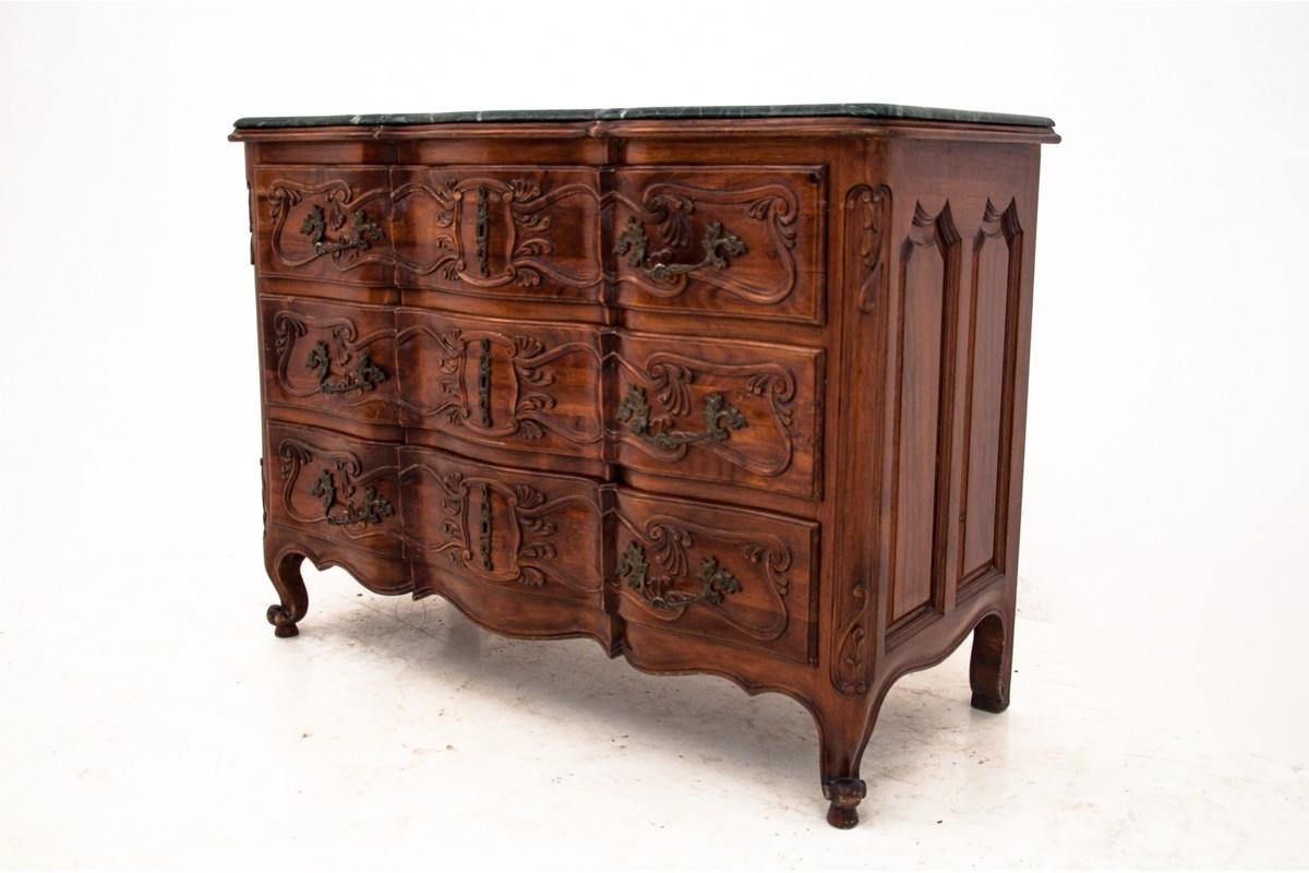 Neoclassical French Walnut Chest of Drawers from circa 1900