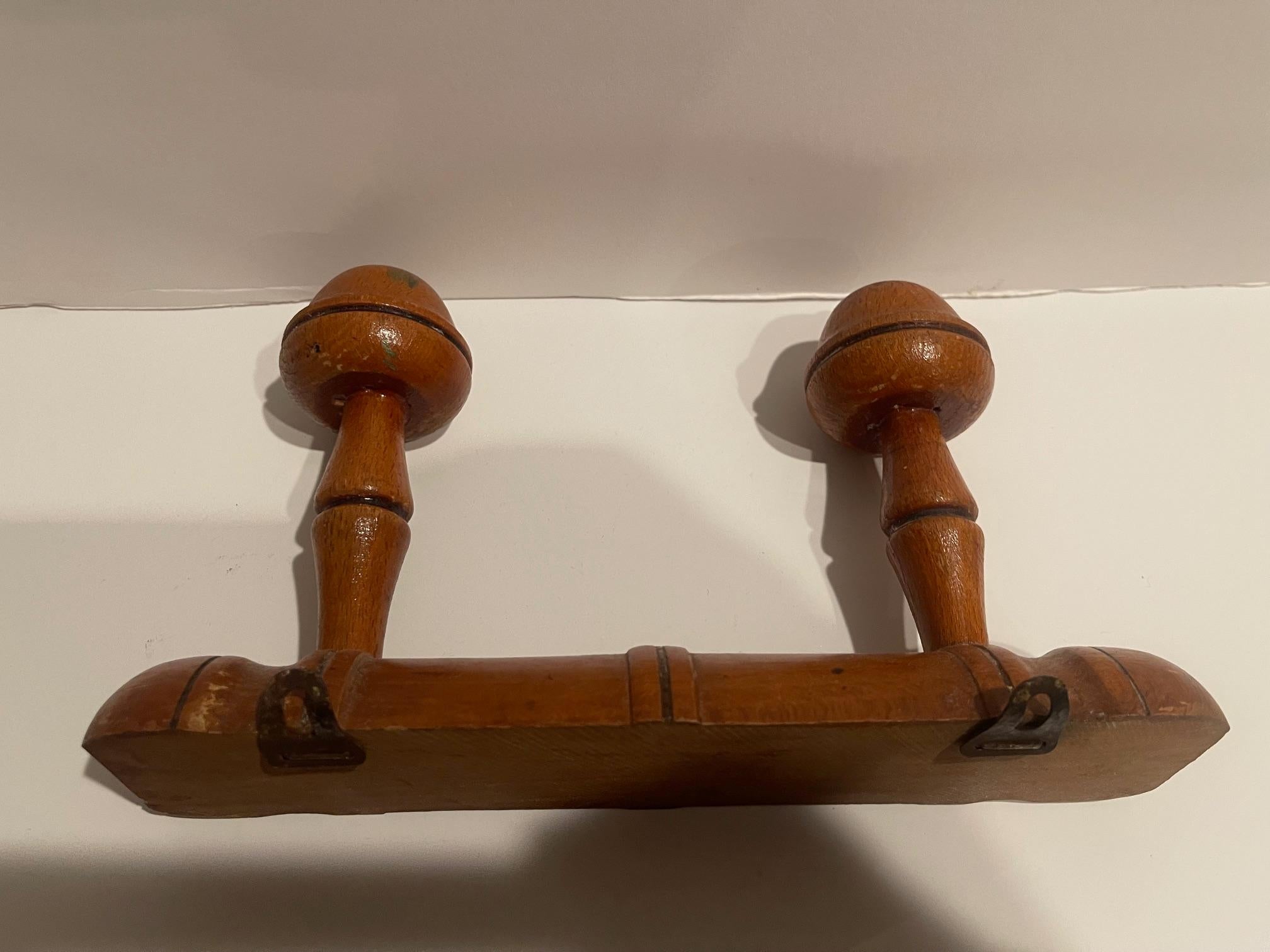 French Walnut Coat Wall Double Hook, 19th Century For Sale 4