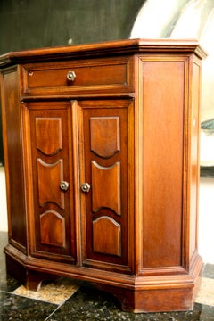 French Walnut Cupboard with Two Doors and a Drawer