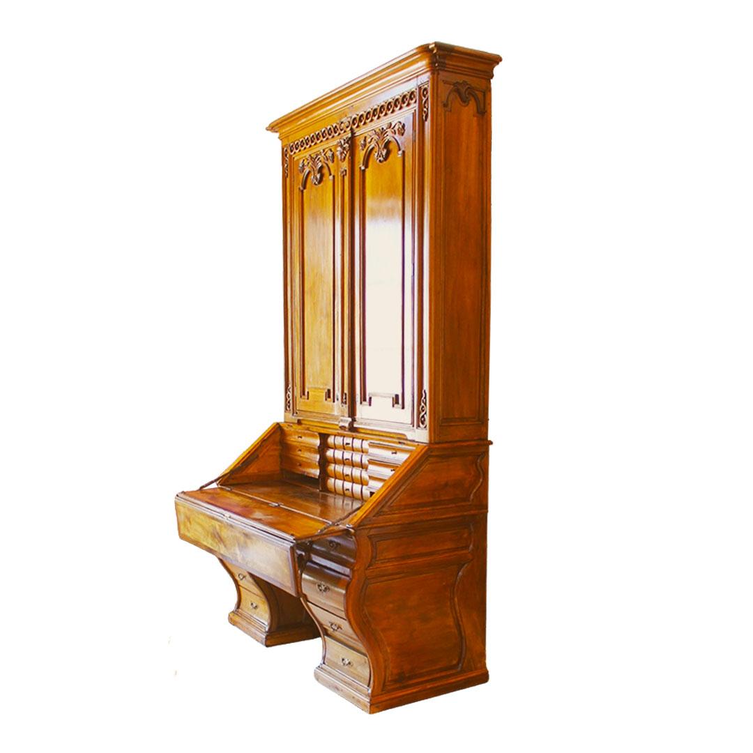 Bureau français en noyer avec tiroir caché, vers 1820 en vente 4