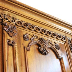 French Walnut Desk with Hidden Drawer Detail, circa 1820