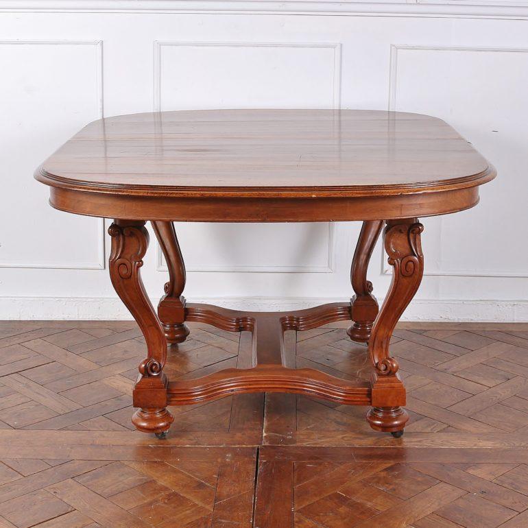 Hand-Carved French Walnut Dining Table