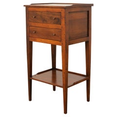 French Walnut Directoire Bedside Table