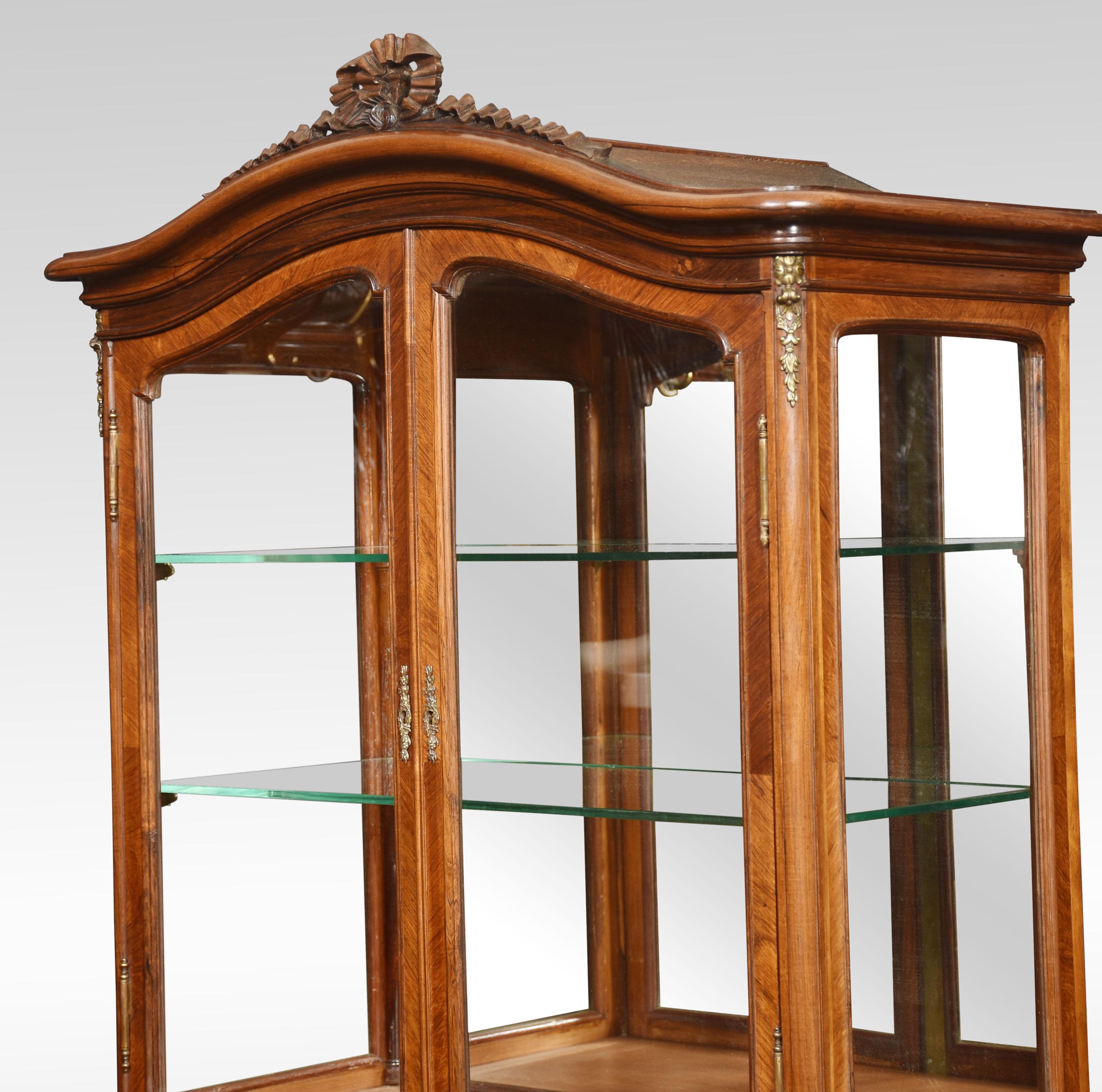 French Walnut Display Cabinet For Sale 6