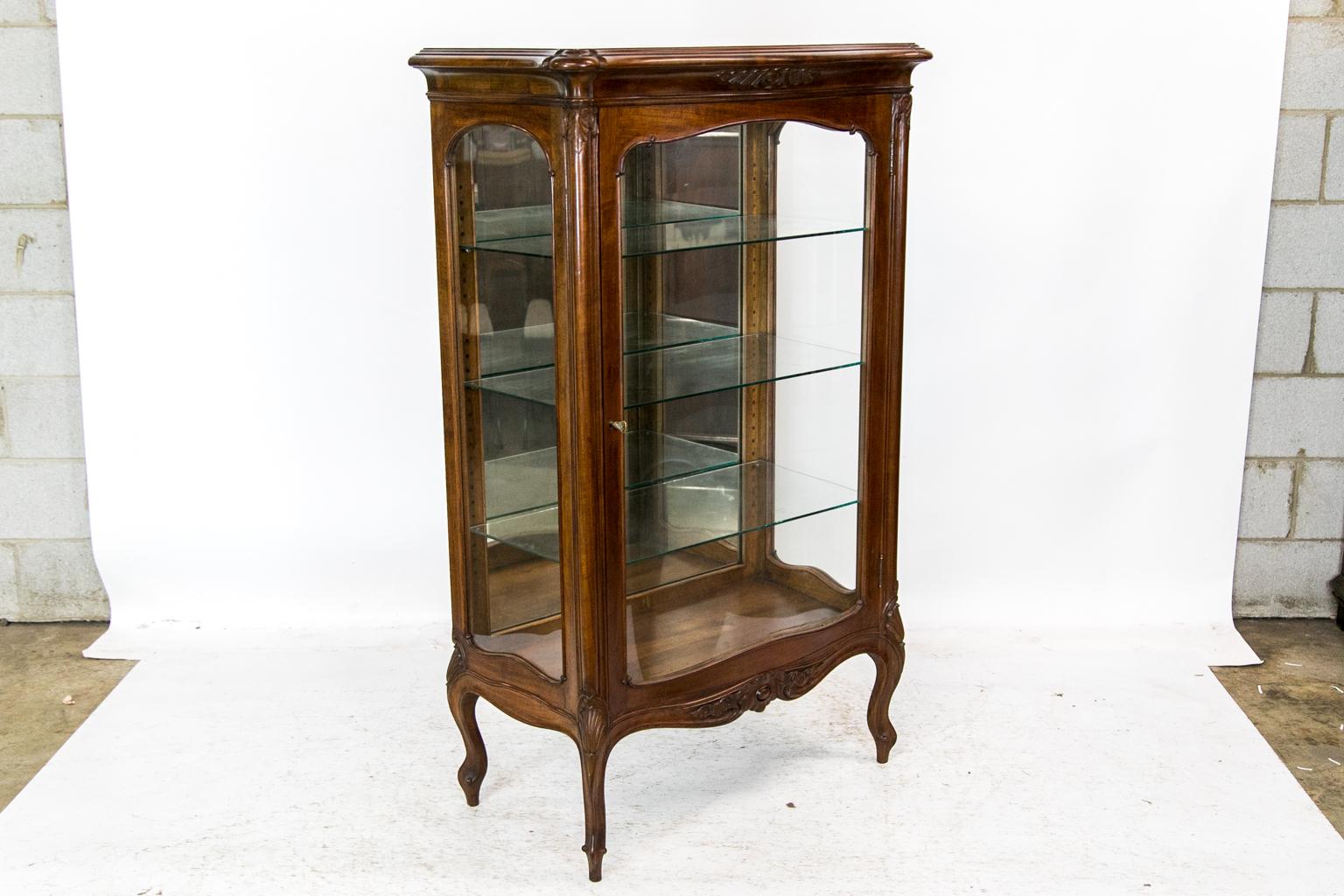 French Walnut Display Cabinet For Sale 8