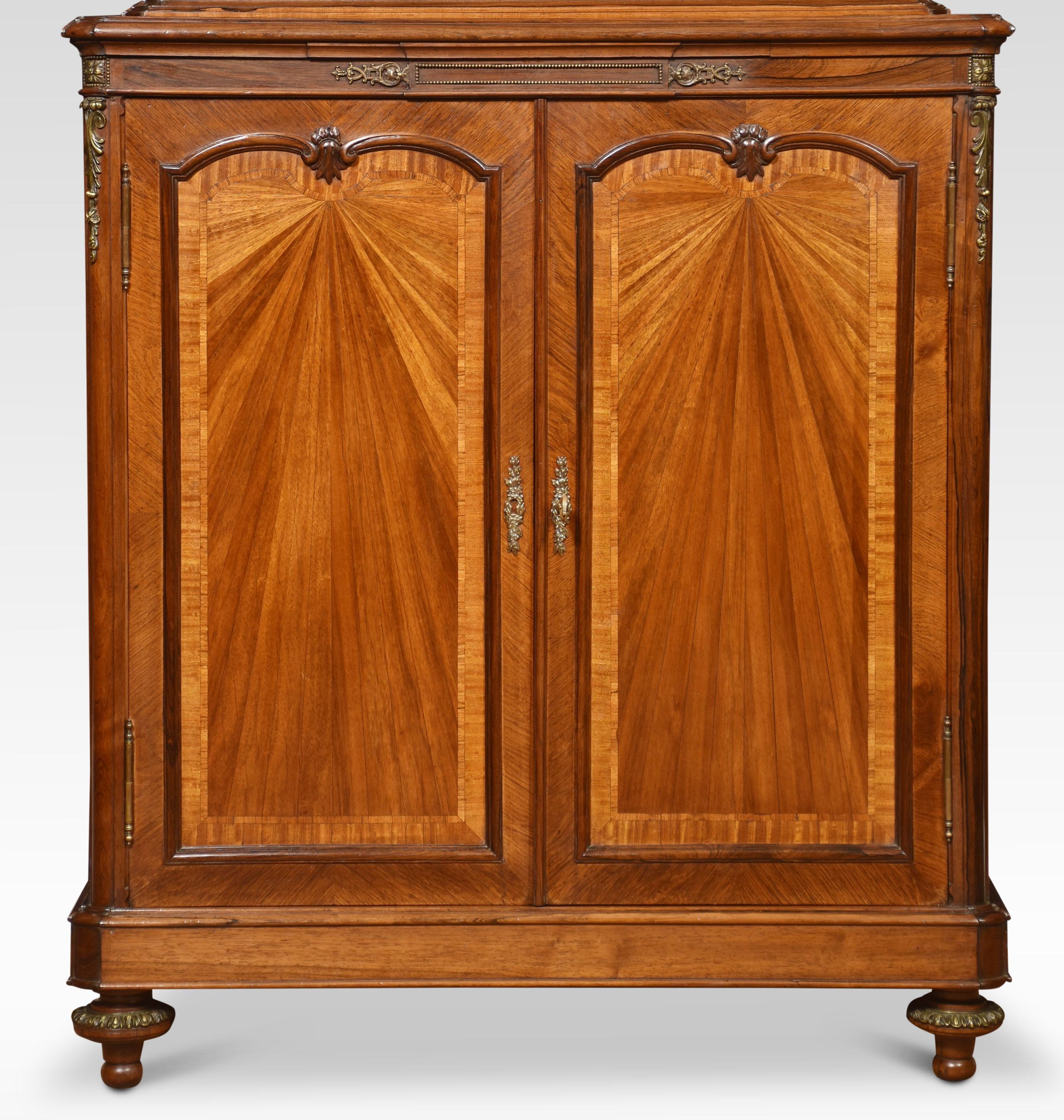 20th Century French Walnut Display Cabinet For Sale