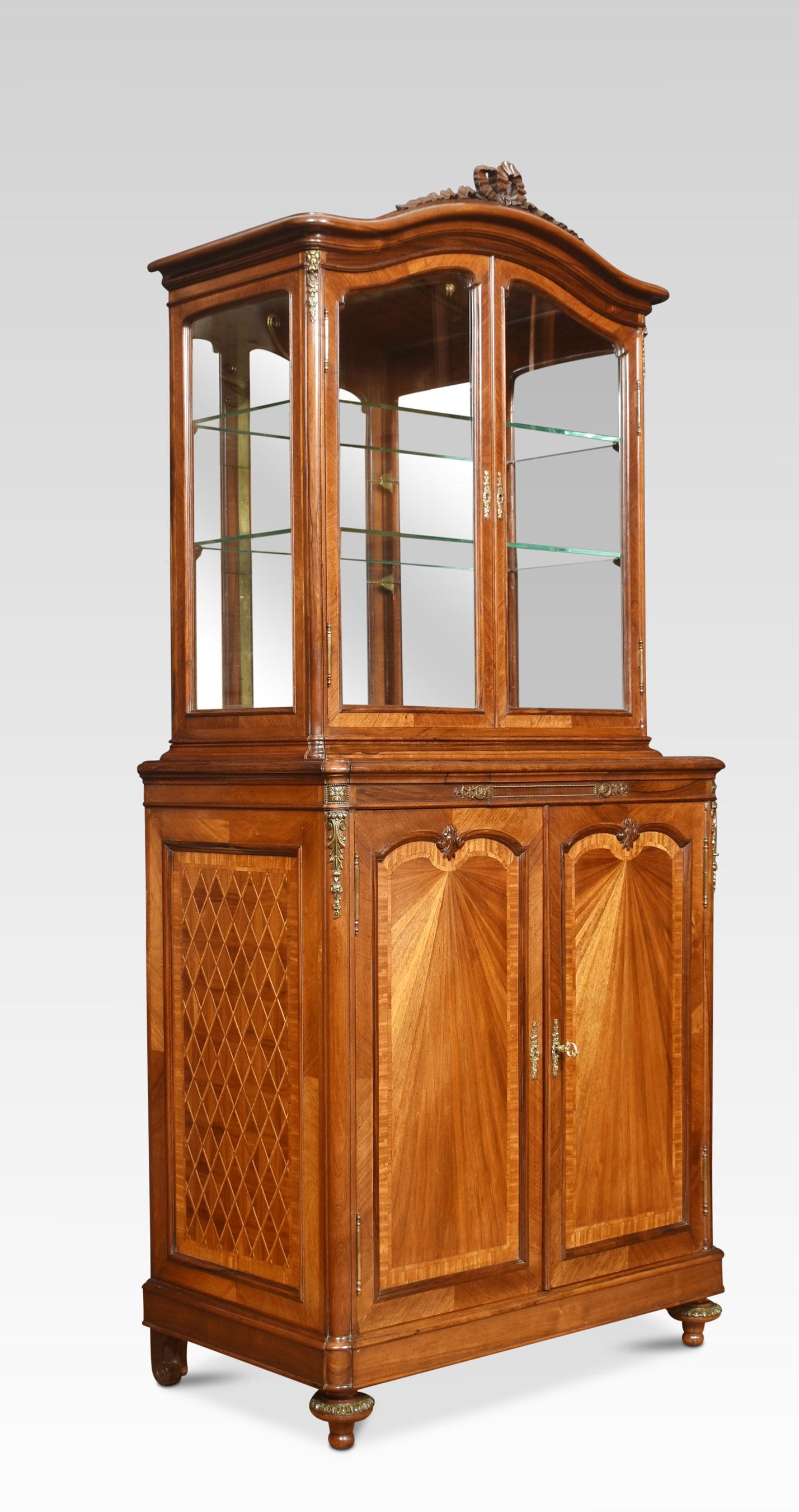French Walnut Display Cabinet For Sale 1