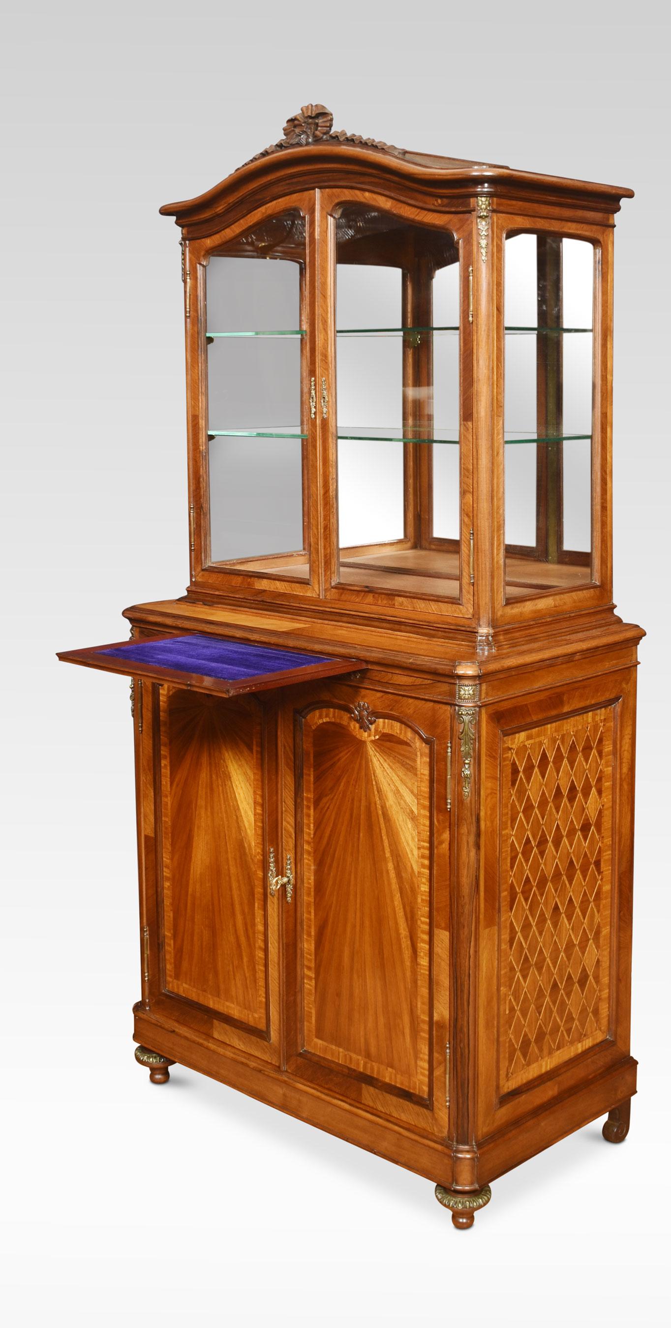 French Walnut Display Cabinet For Sale 4