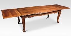French Walnut Draw Leaf Dining Table