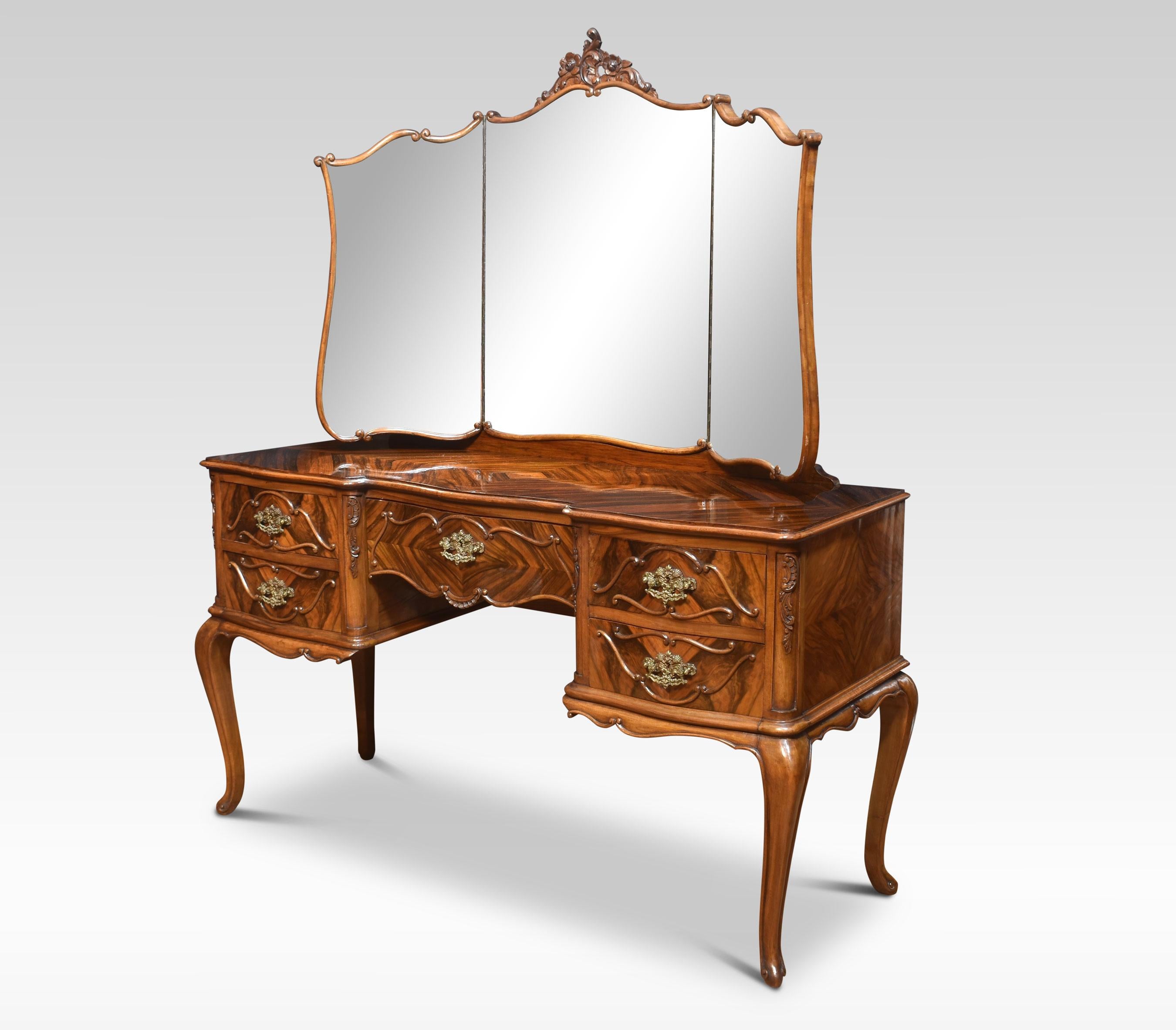 French Walnut Dressing Table 1