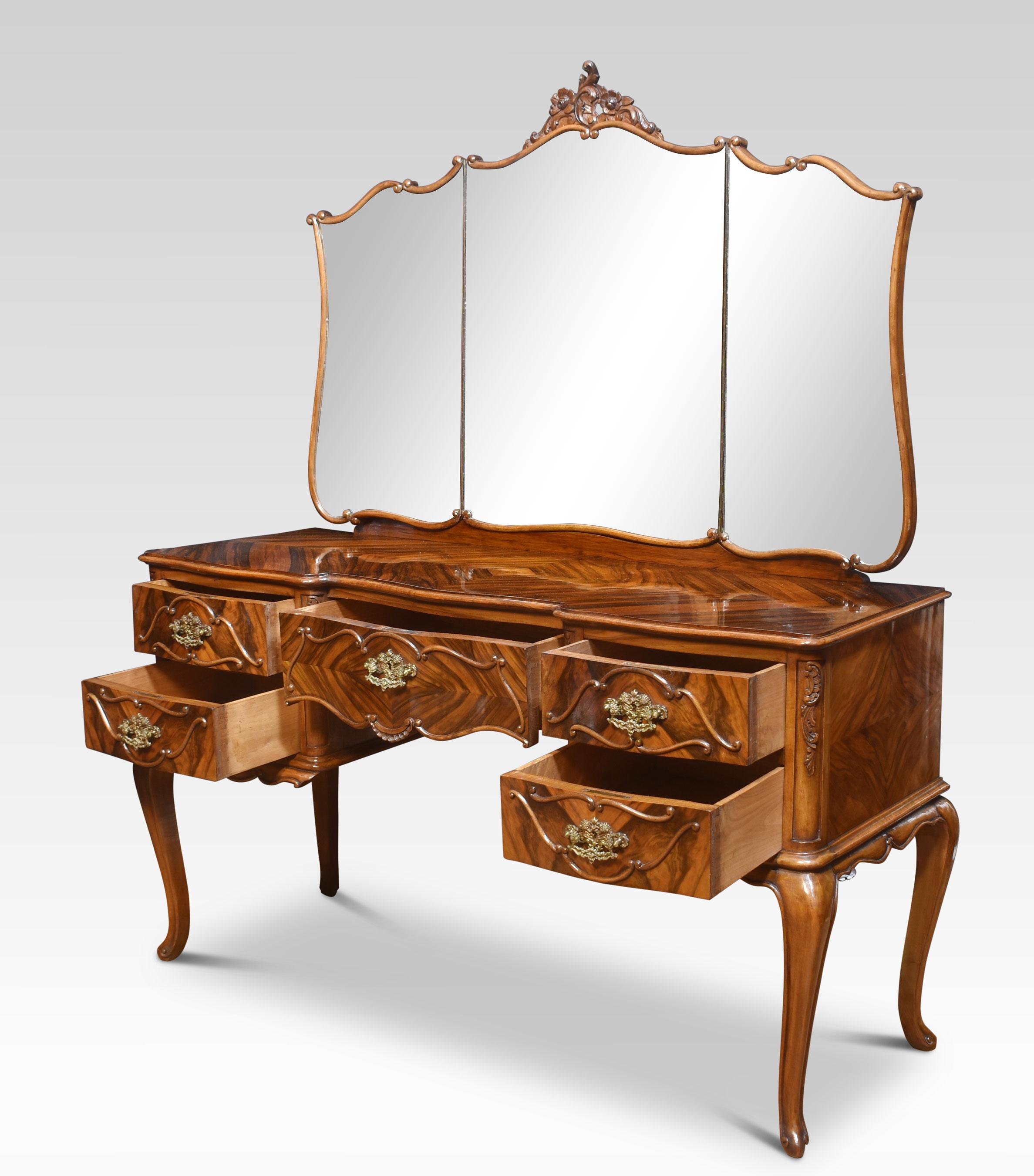 French Walnut Dressing Table 2