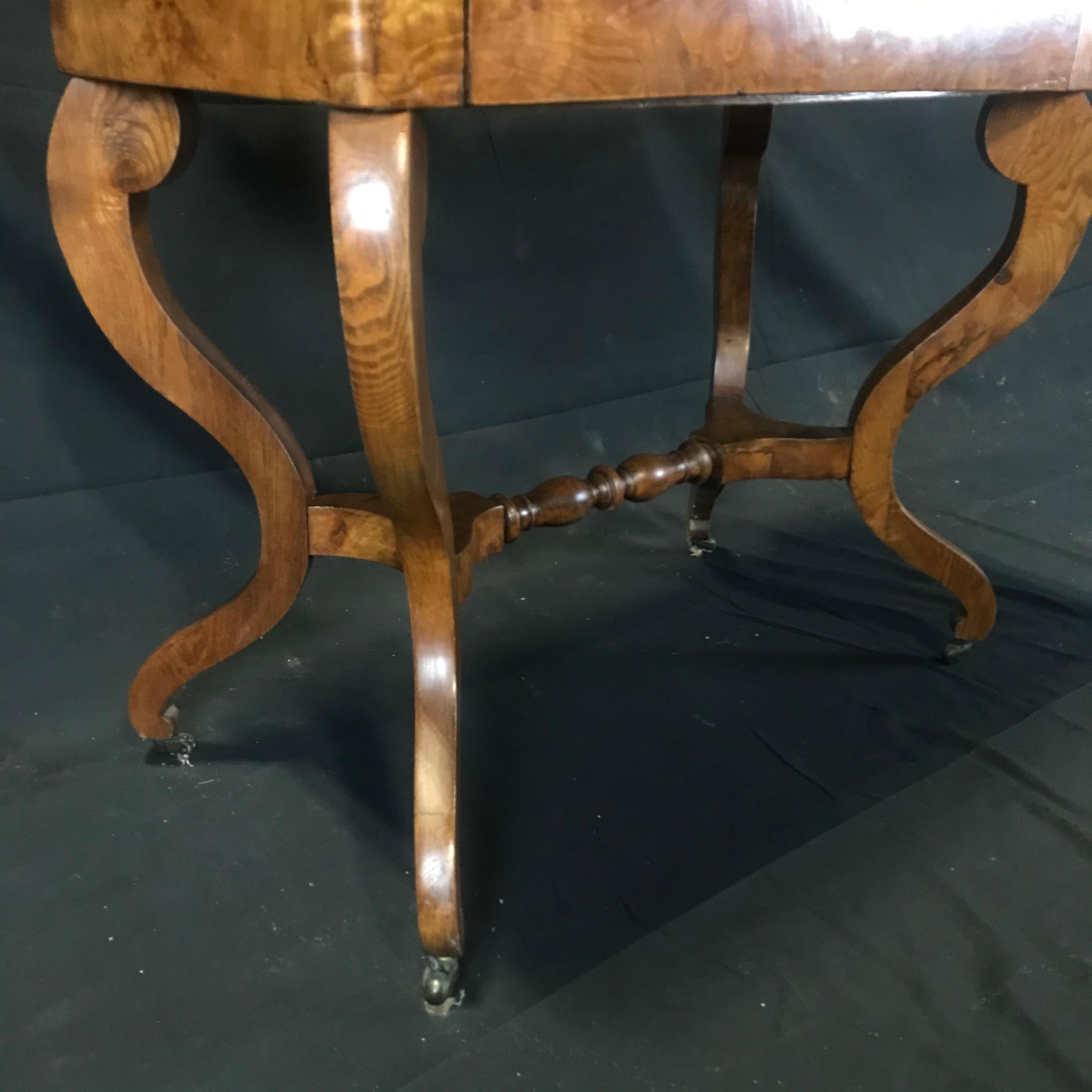 French Walnut Dressing Table with Carved Swan Neck Sides 3