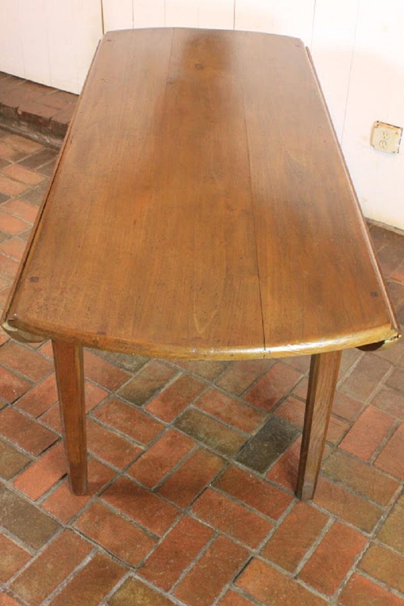 French Provincial French Walnut Drop Leaf Table