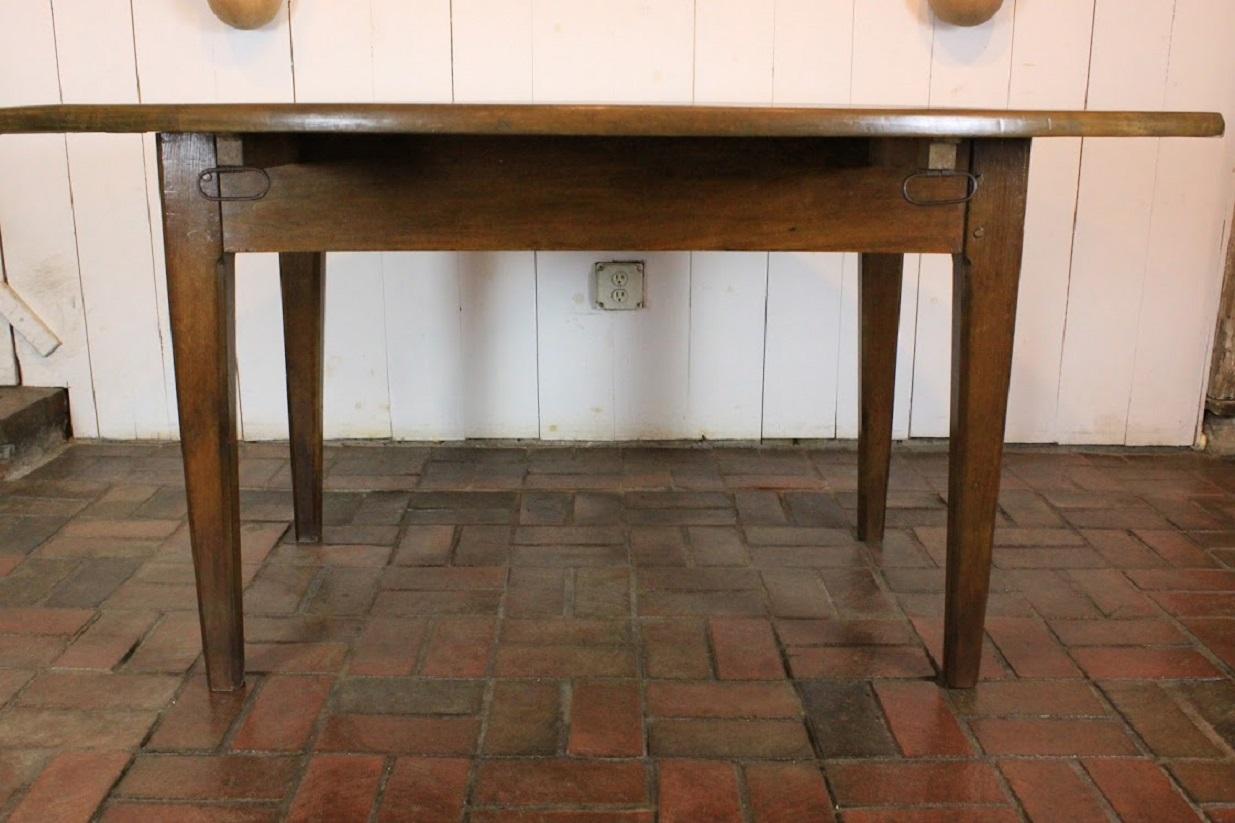 French Walnut Drop Leaf Table 1