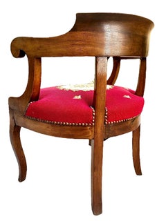 19th Century French Desk Armchair With Gondola Backrest