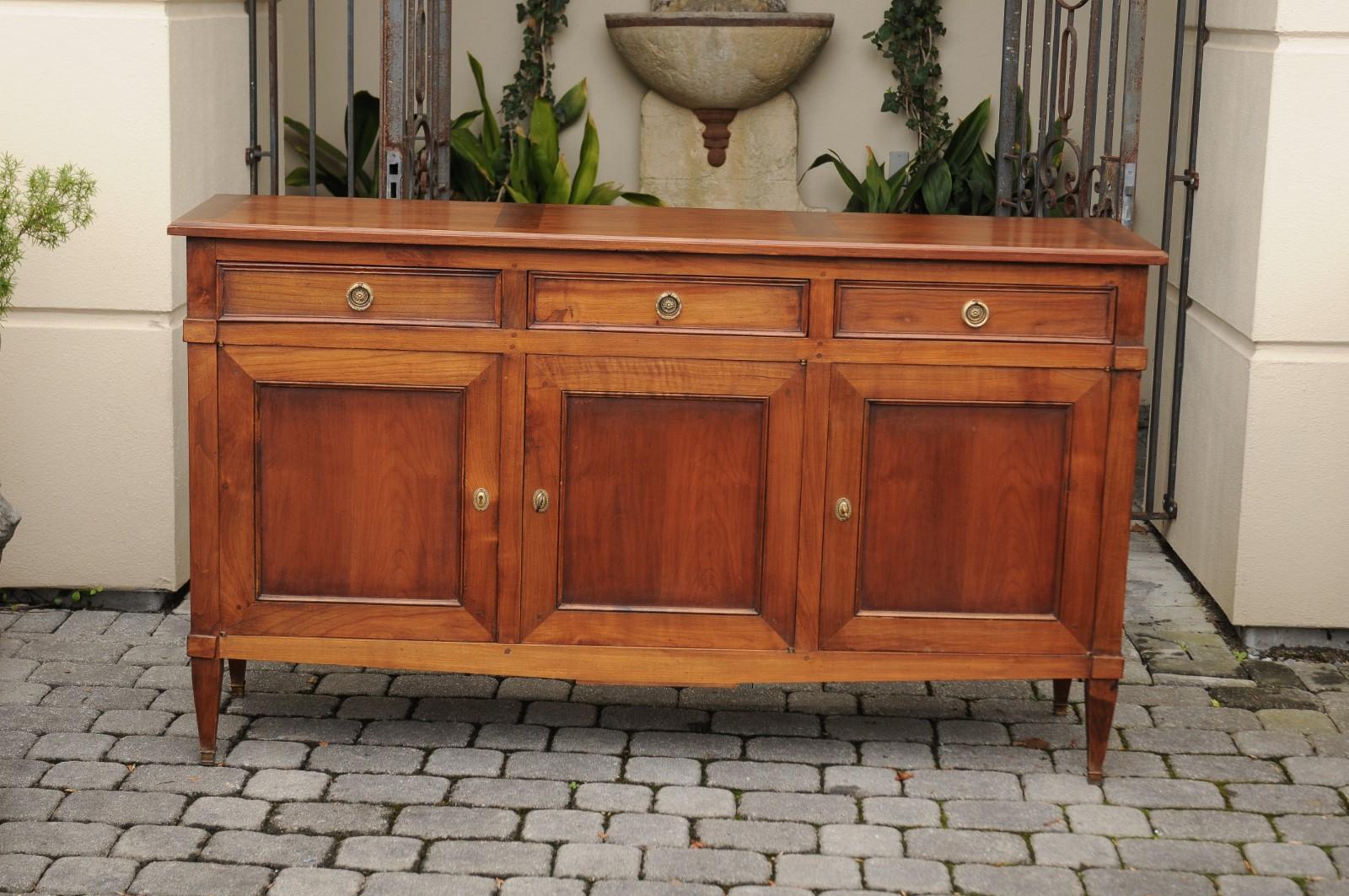 French Walnut Enfilade from the Turn of the Century with Drawers and Door 7