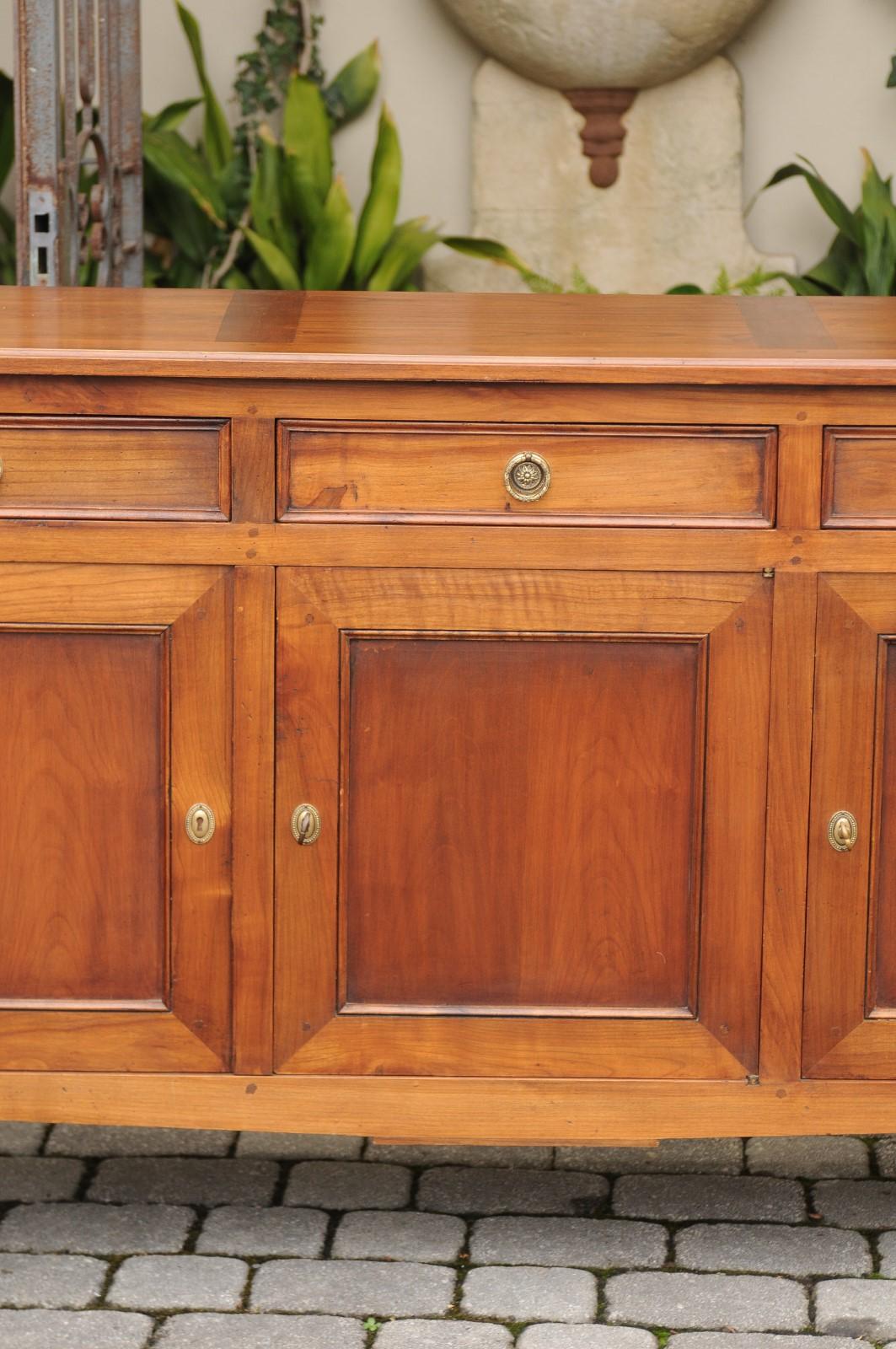 French Walnut Enfilade from the Turn of the Century with Drawers and Door 10