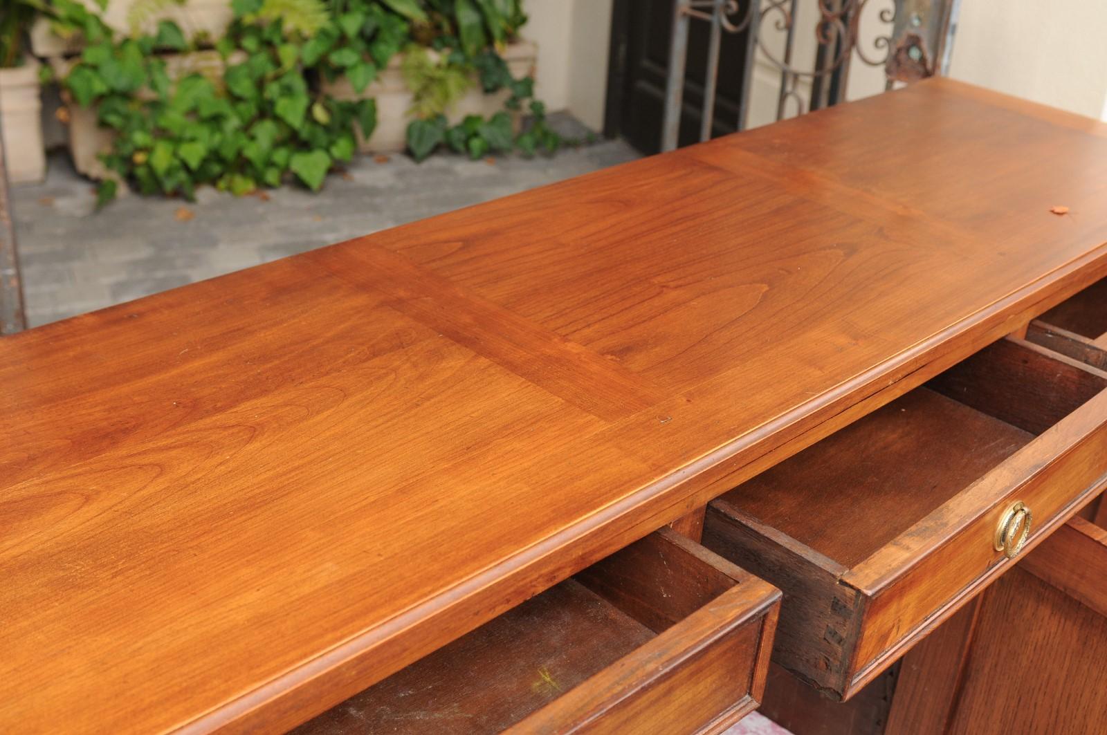 French Walnut Enfilade from the Turn of the Century with Drawers and Door 2