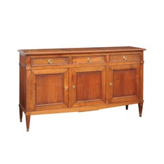 French Walnut Enfilade from the Turn of the Century with Drawers and Door