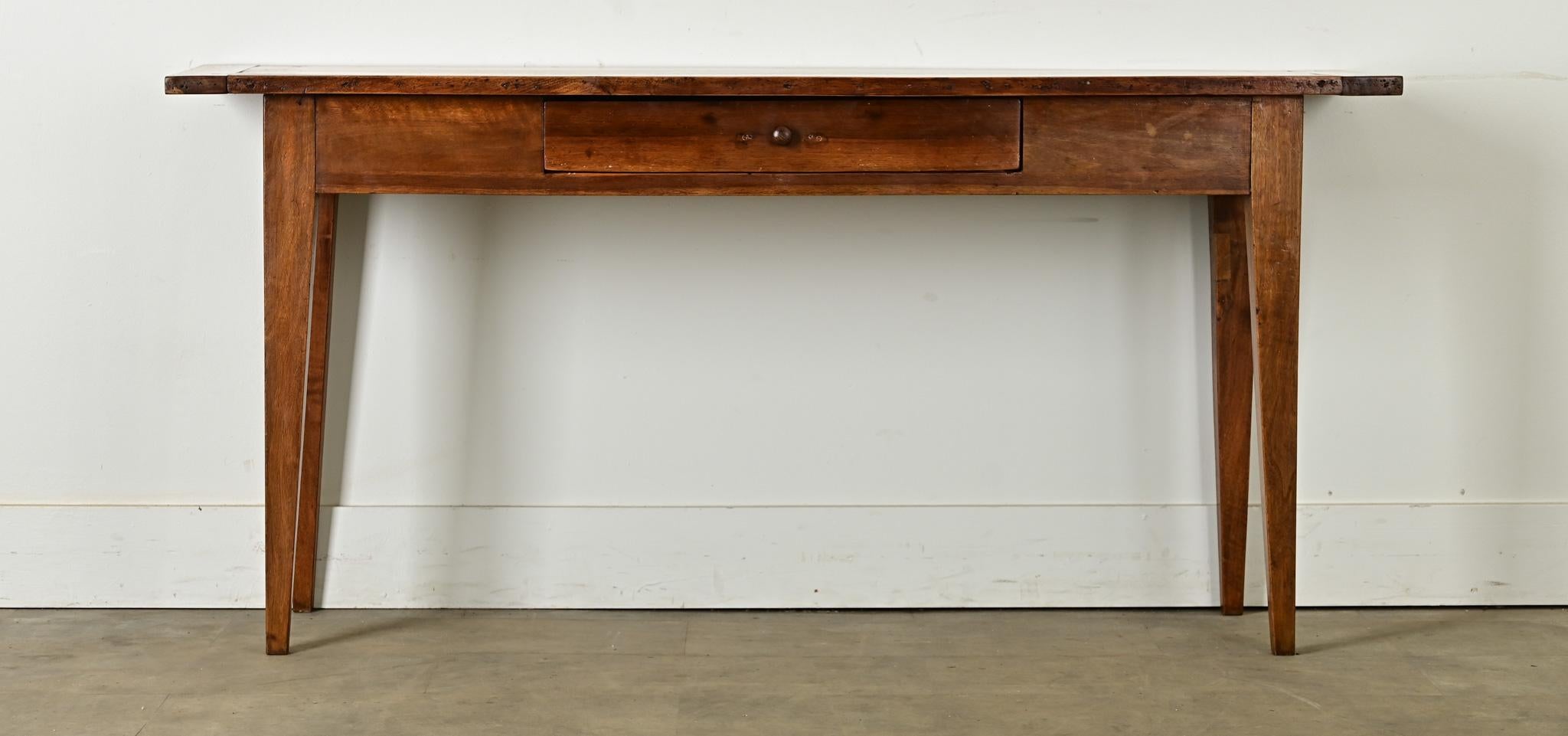 Carved French Walnut Farmhouse Server For Sale