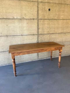 French Walnut Farmhouse Table, 1900's