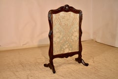 French Walnut Fire Screen, Circa 1900