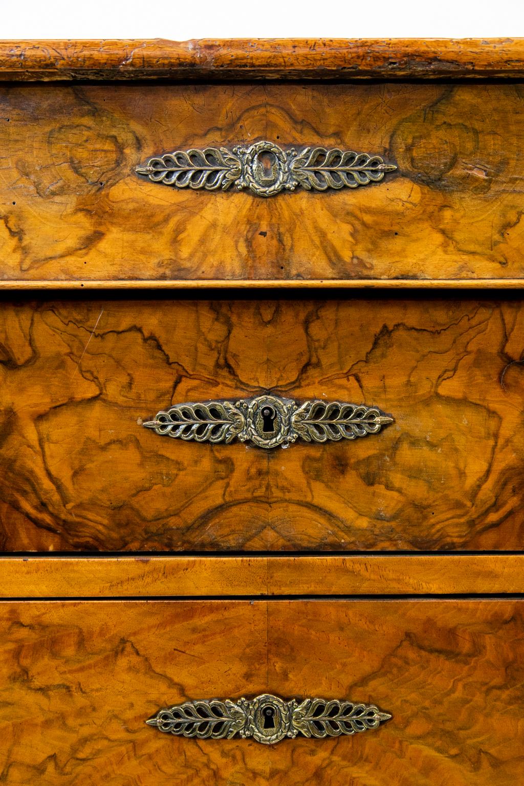 Mid-19th Century French Walnut Four-Drawer Chest For Sale