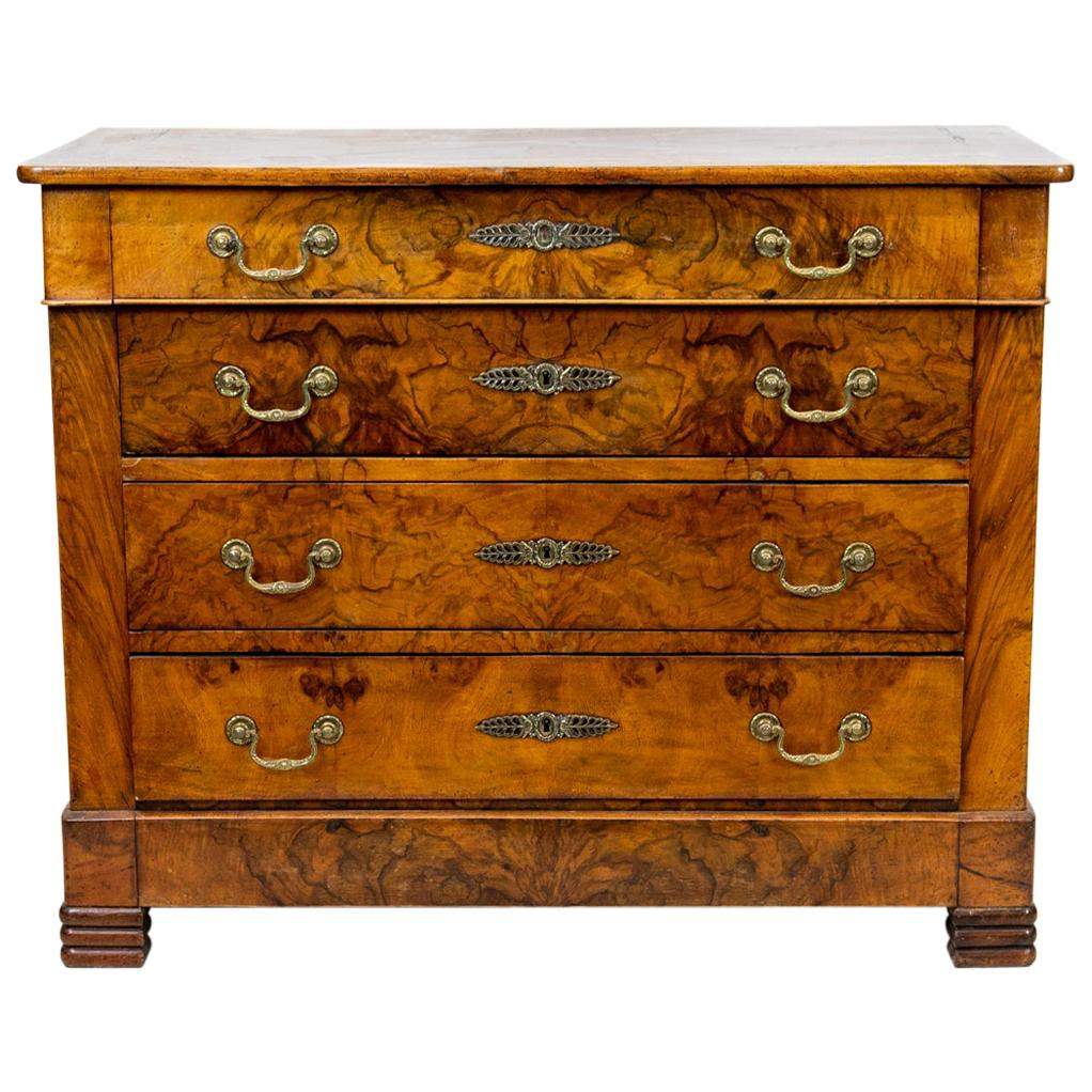 French Walnut Four-Drawer Chest For Sale