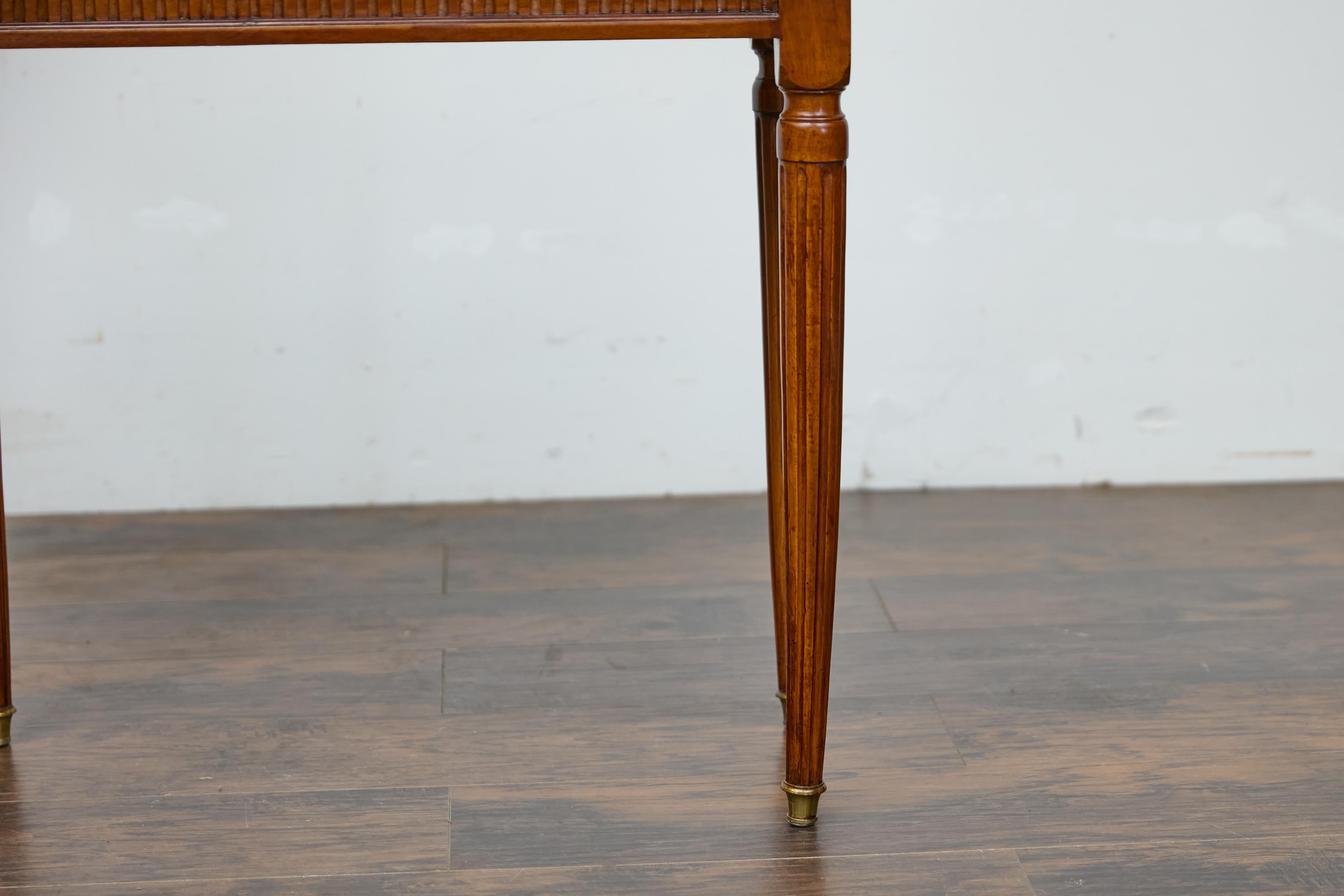 French Walnut Game Table with Marquetry and Reversible Felt Top, Circa 1880 For Sale 1