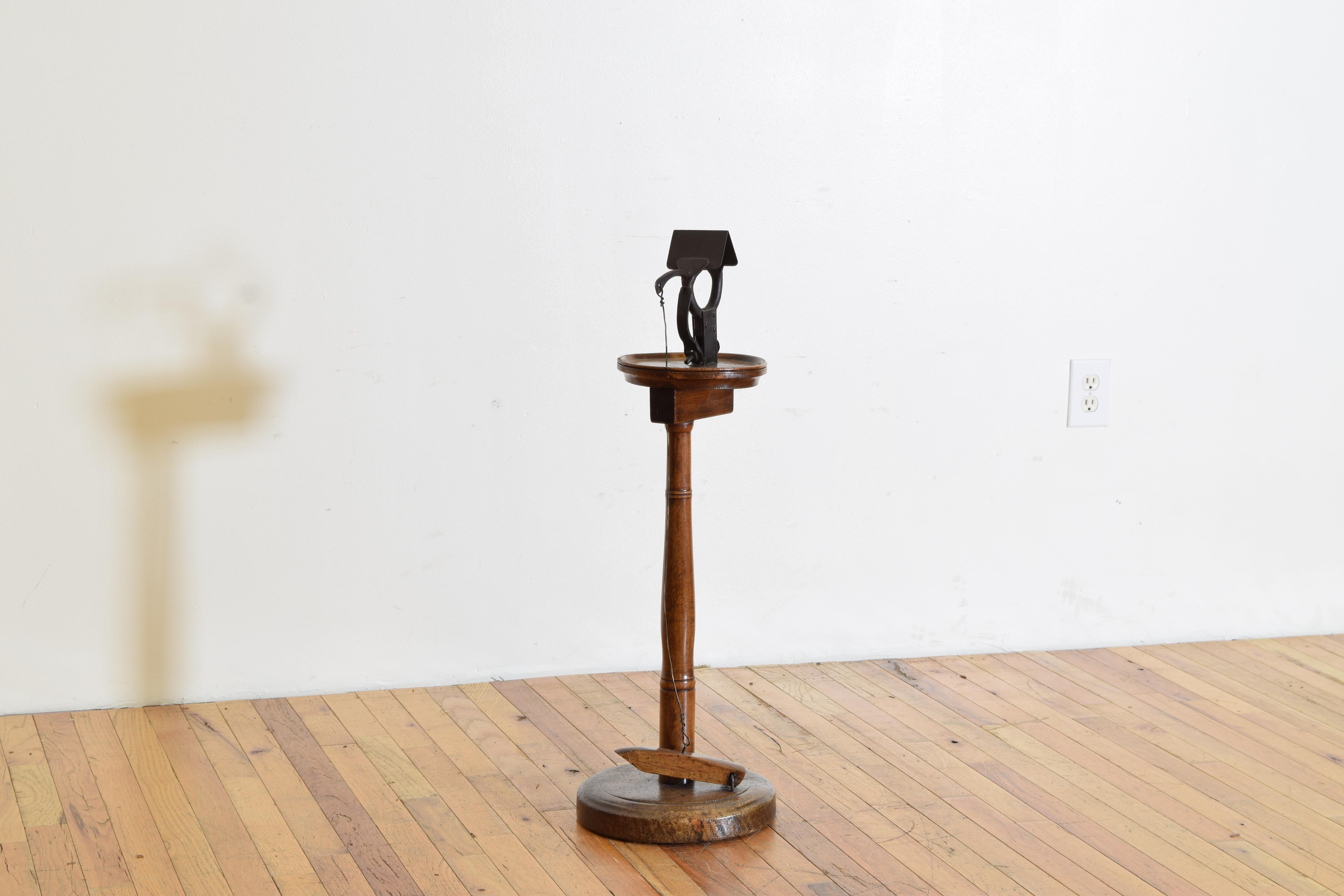 French Walnut & Iron Glove Making Stand, Early 19th Century In Good Condition For Sale In Atlanta, GA