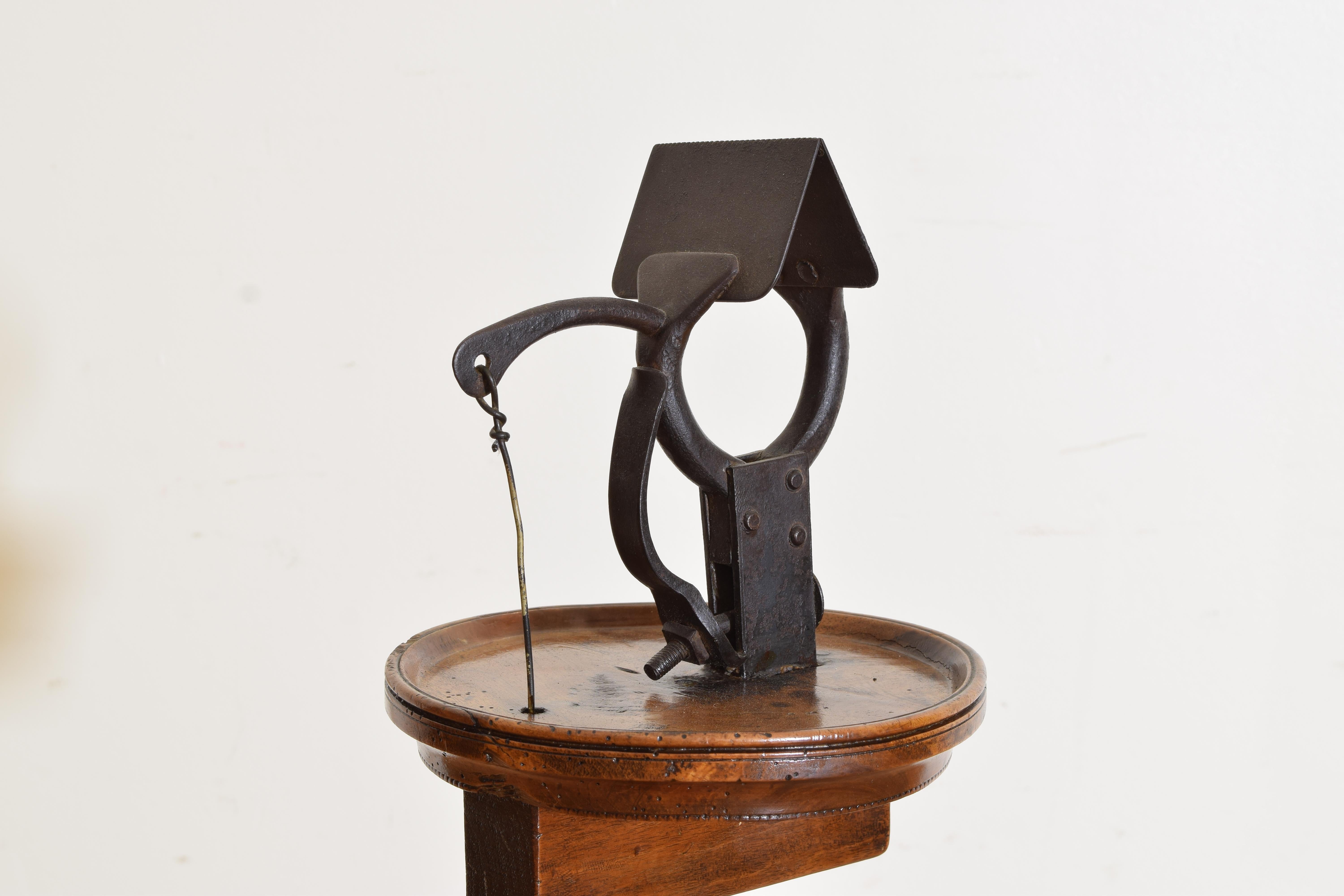 French Walnut & Iron Glove Making Stand, Early 19th Century For Sale 1