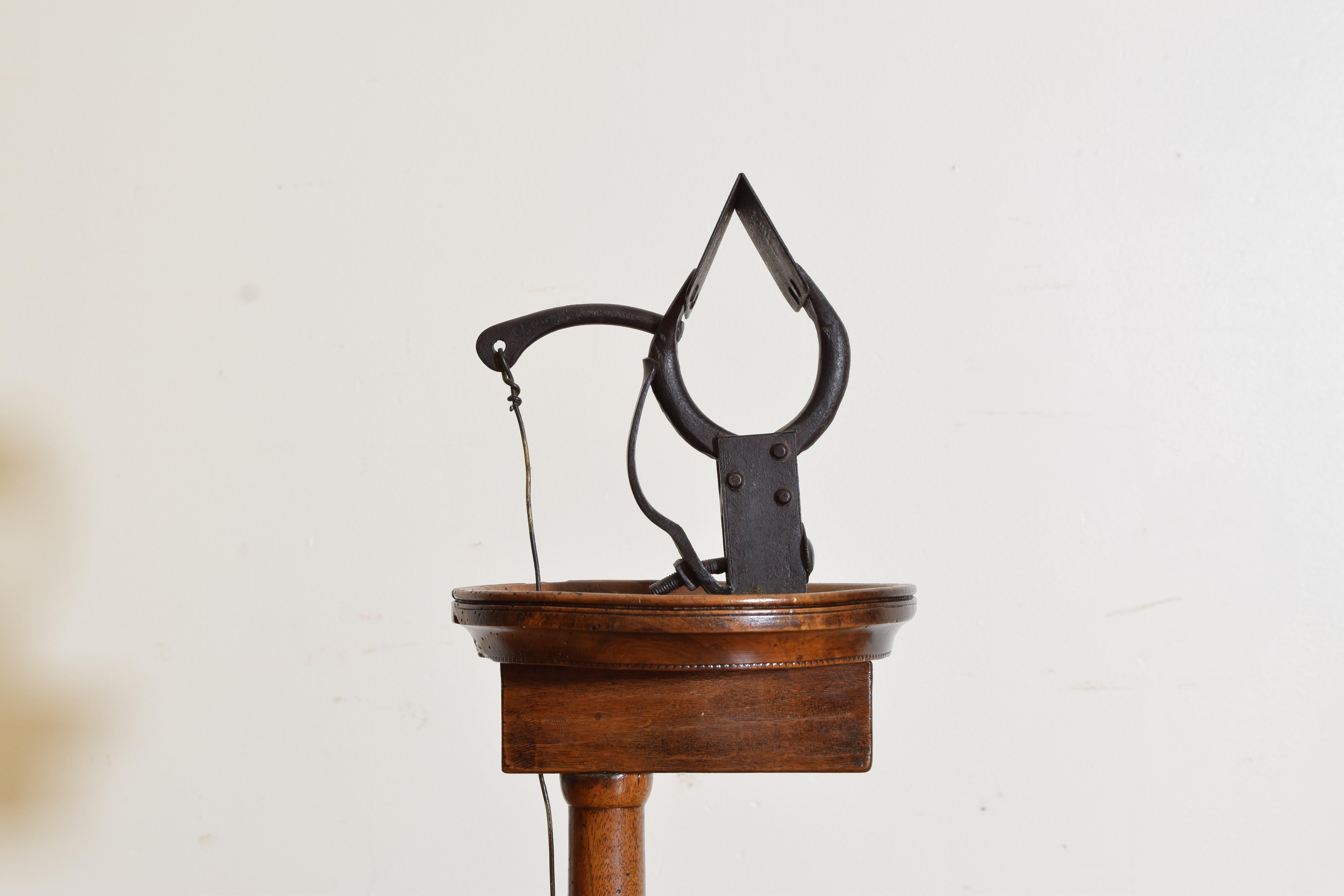 French Walnut & Iron Glove Making Stand, Early 19th Century For Sale 2