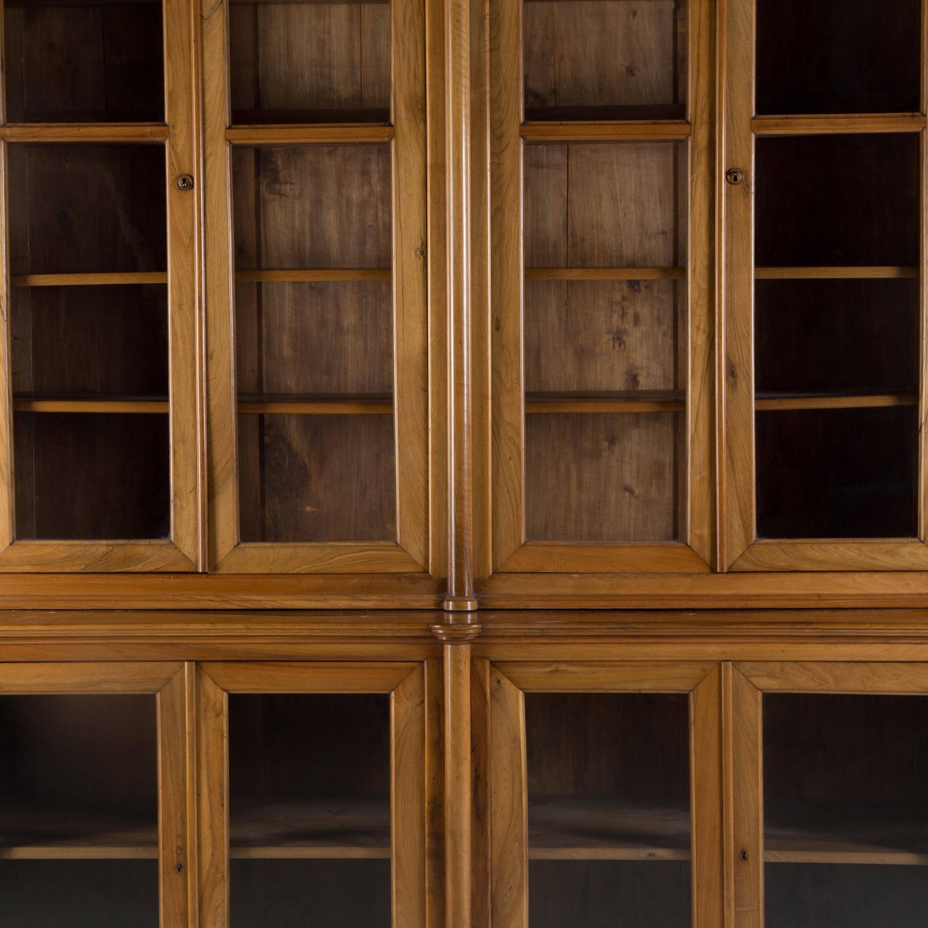 19th Century French Walnut Library Bookcase