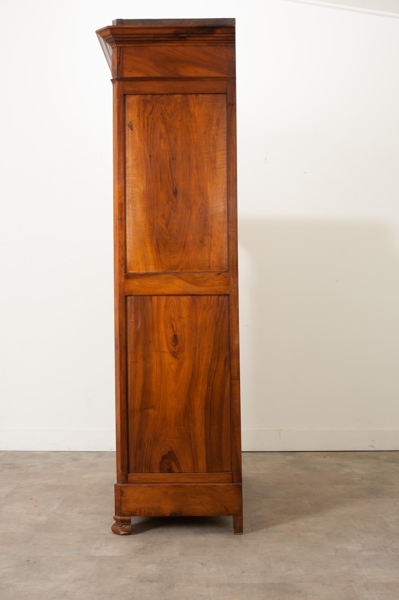 French Walnut Louis Philippe Armoire For Sale 7