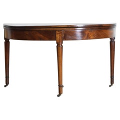 French Walnut Louis Philippe Period Fold Over Dining/Games Table